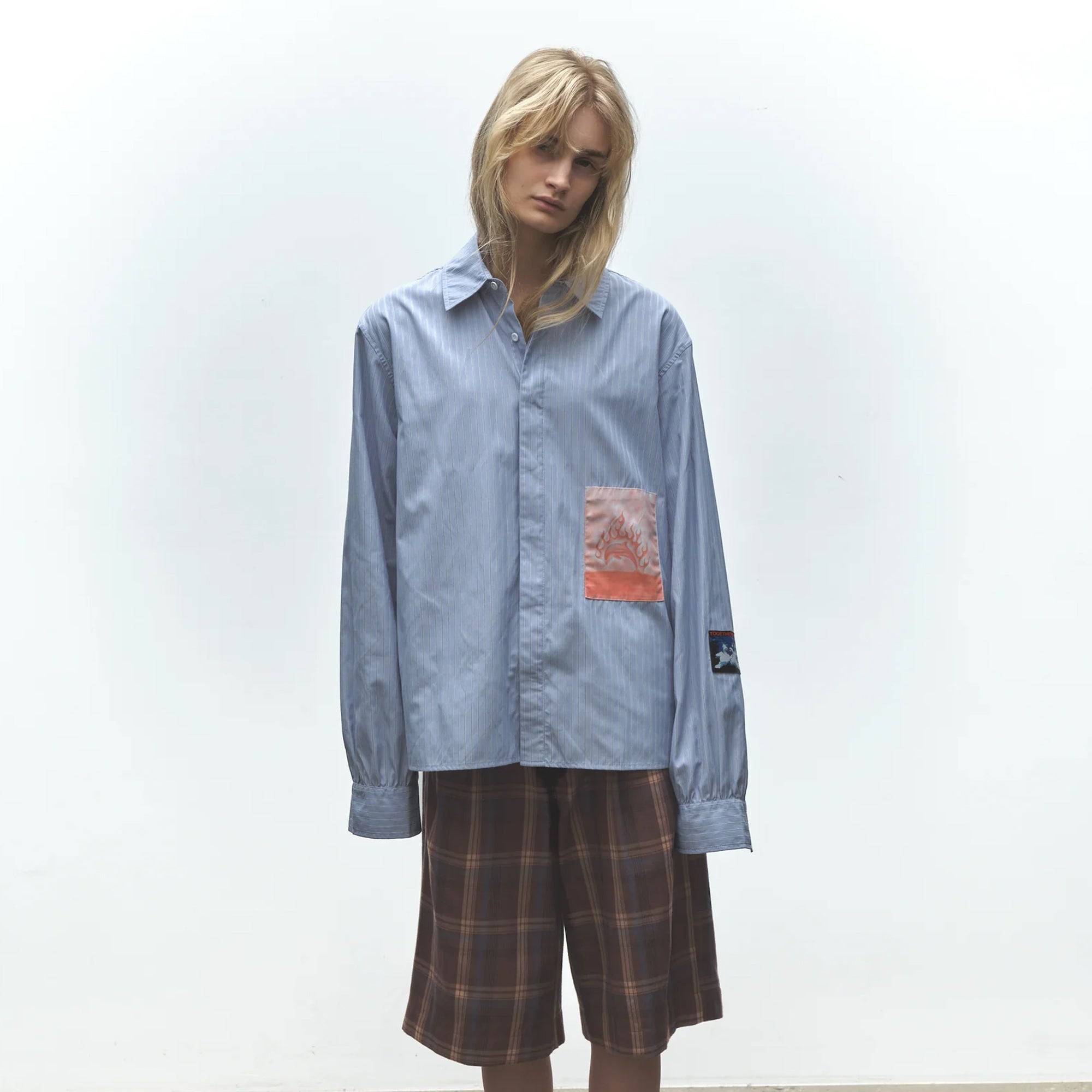Jungles Mens Flaming Dolphin Business Shirt