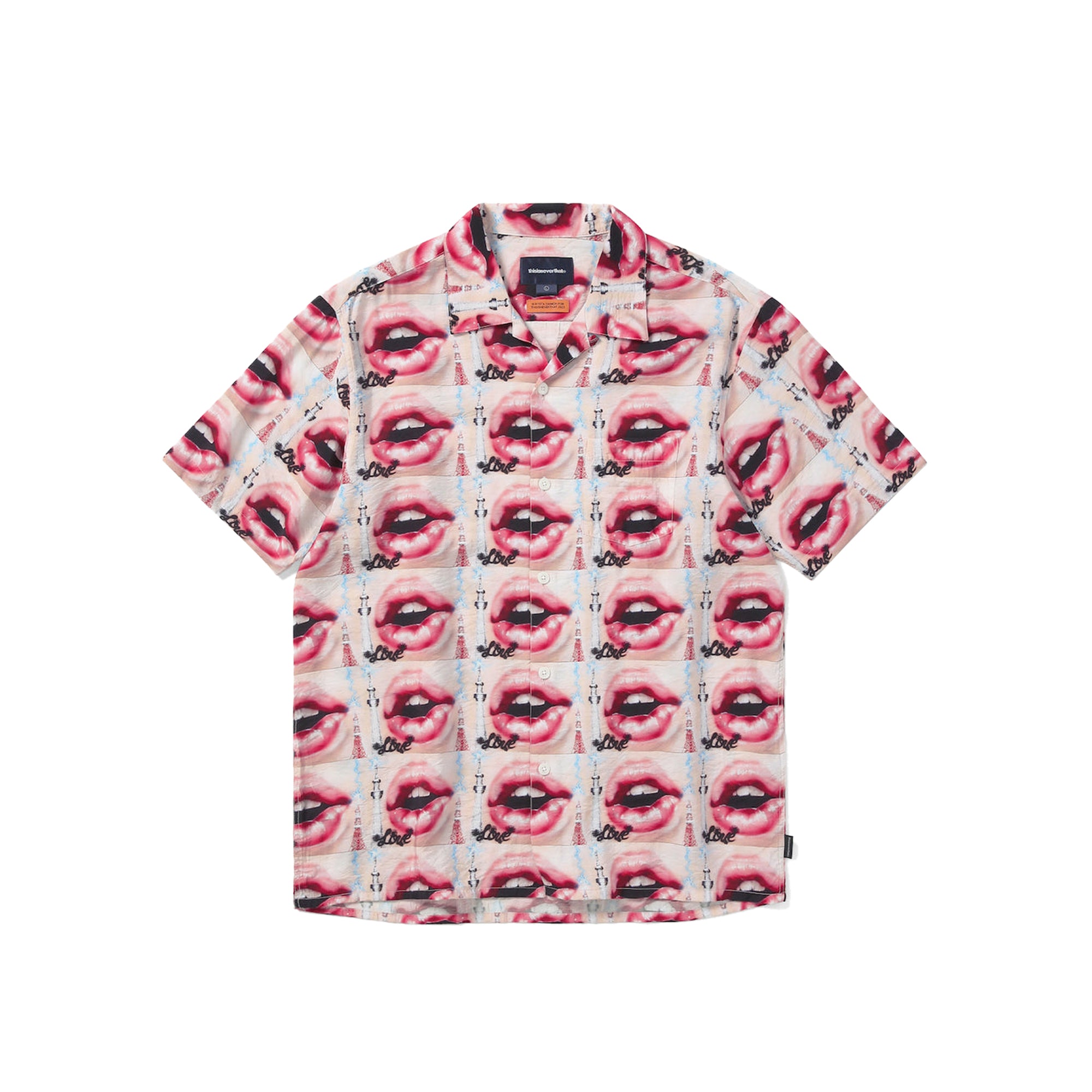 Thisisneverthat Mens Lips Rayon SS Shirt