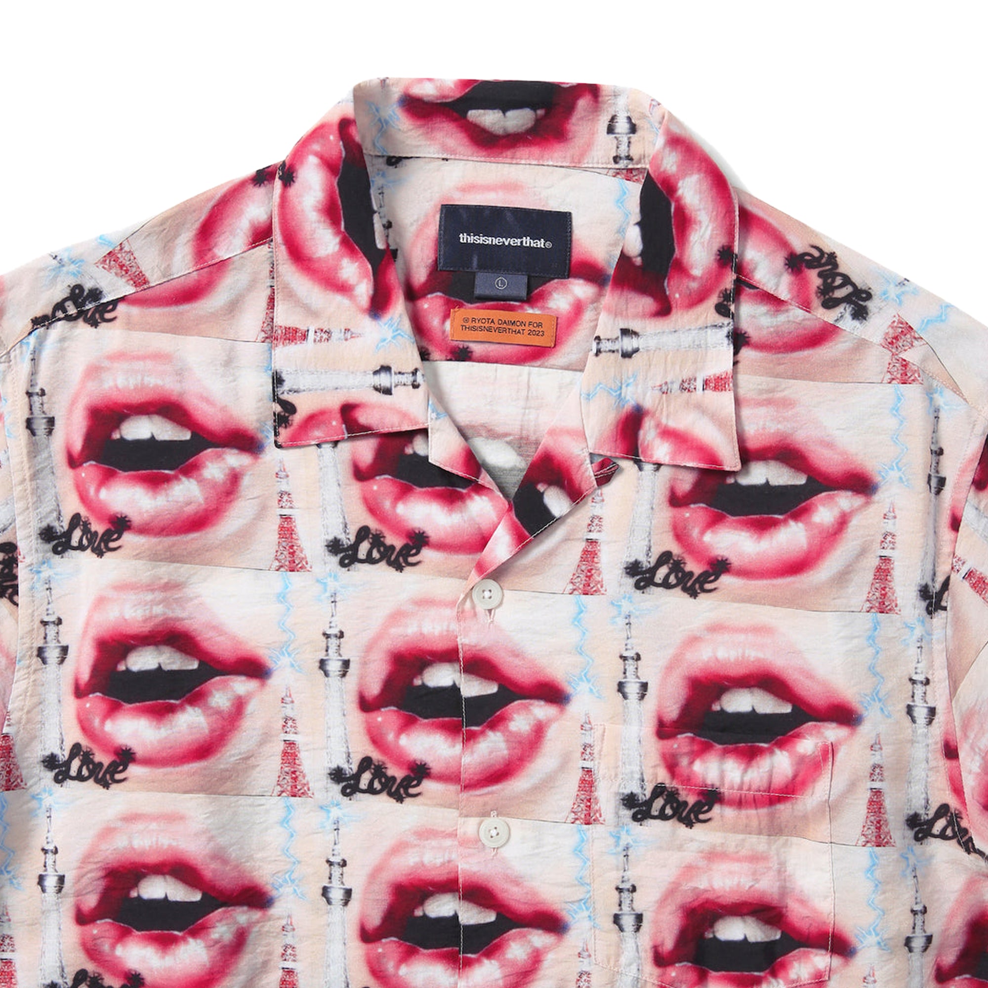 Thisisneverthat Mens Lips Rayon SS Shirt