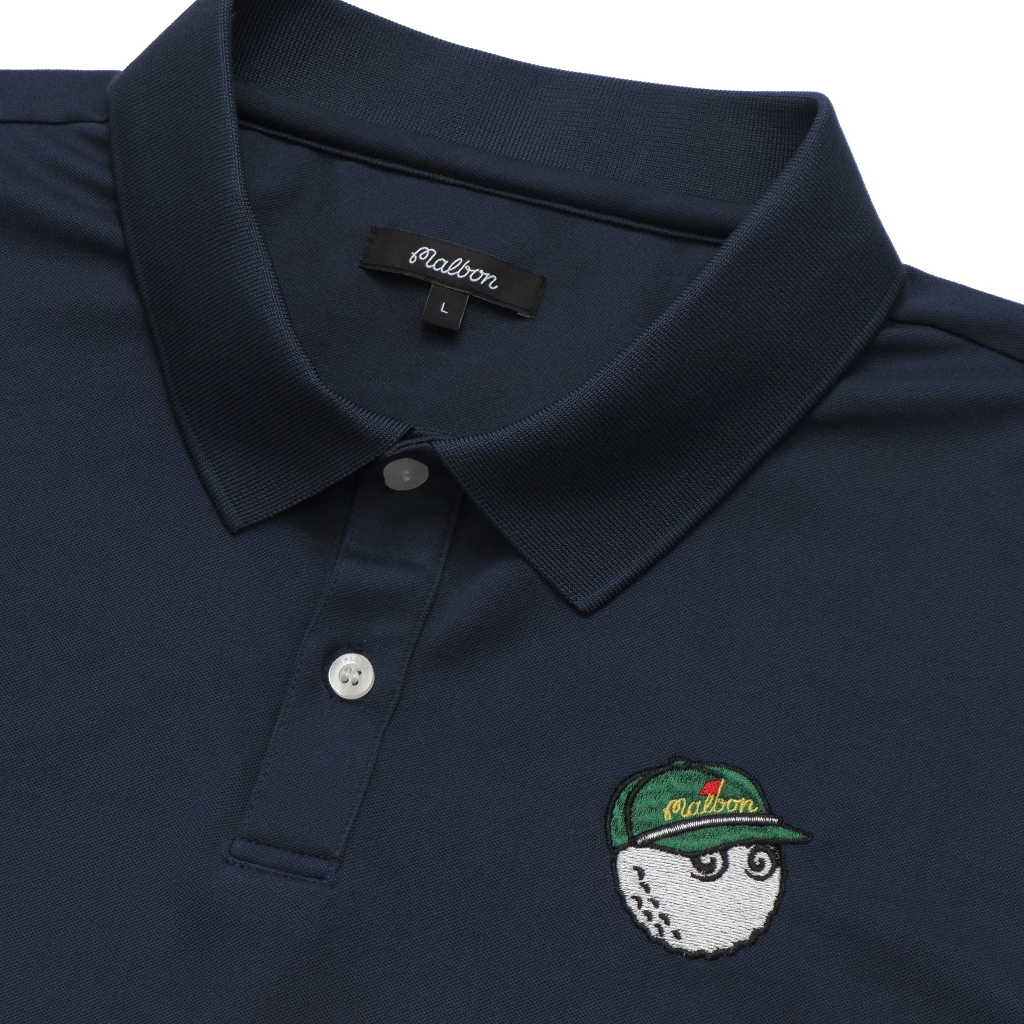 Malbon Golf Mens Pimento Performance Pique Polo