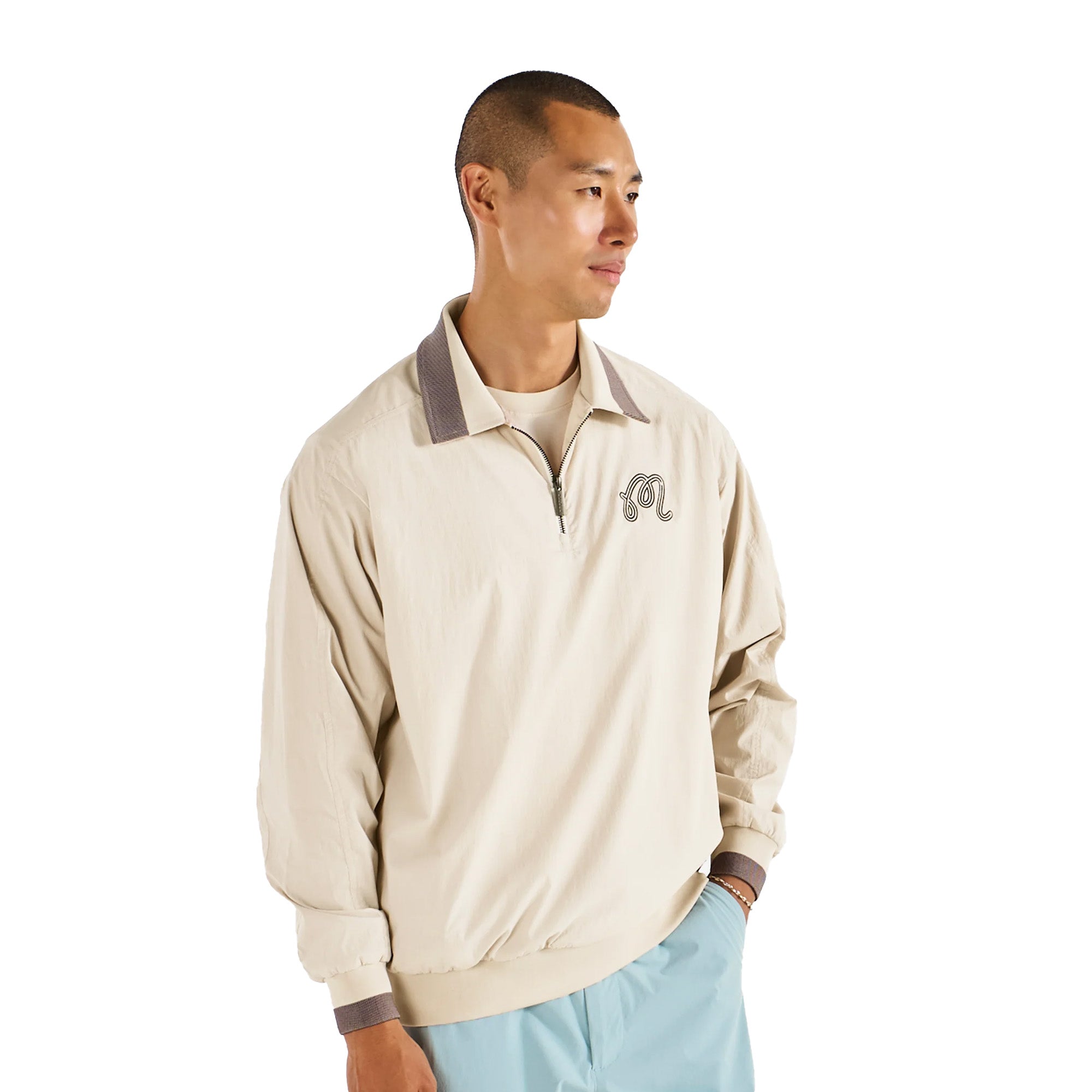 Malbon Golf Mens Dove Pullover Shirt