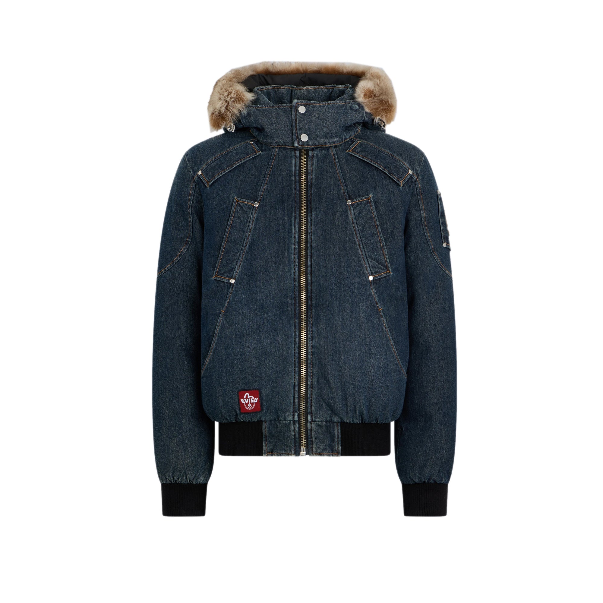 Moose Knuckles x Evisu Mens Denim Down Bomber Jacket – Extra Butter