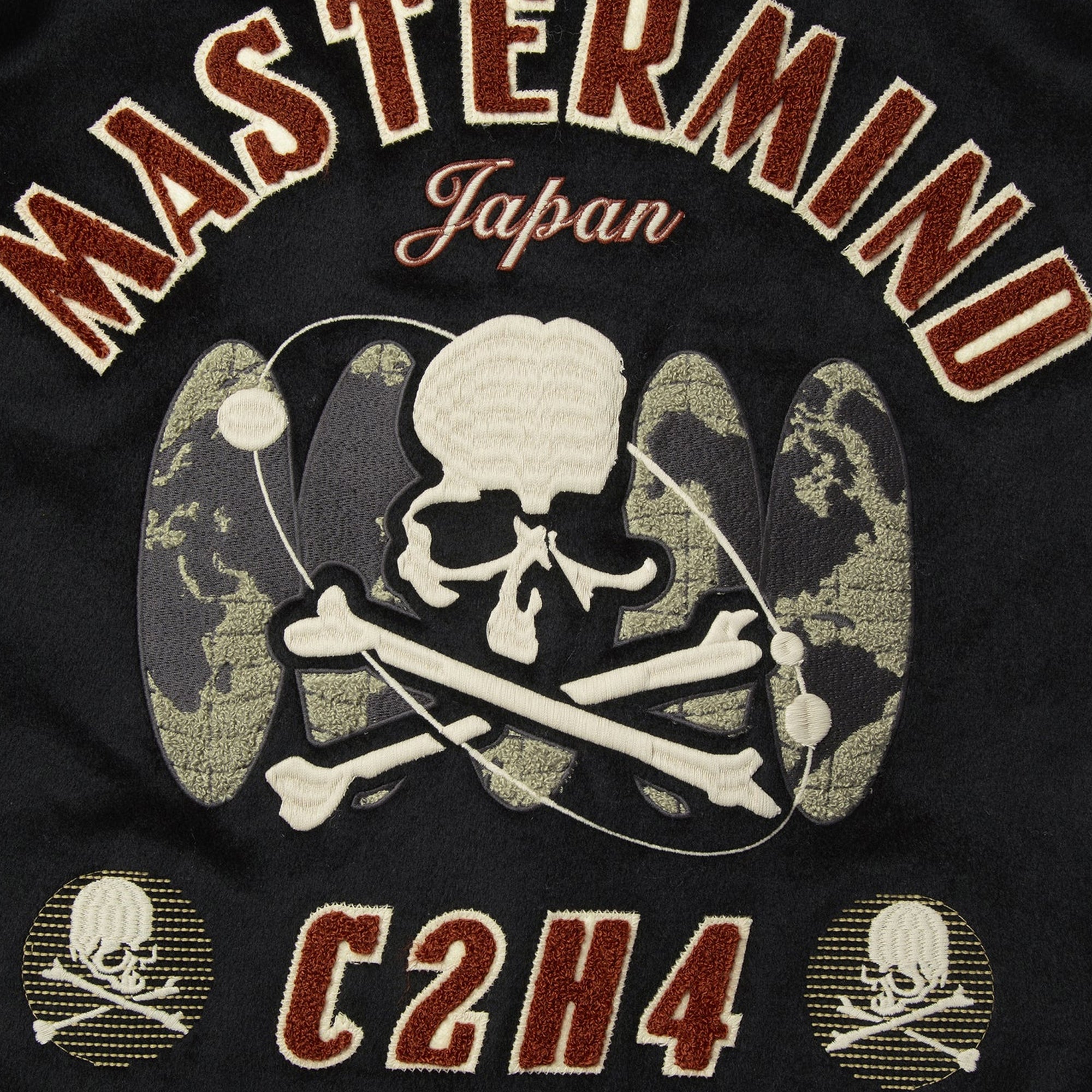 Mastermind JAPAN x C2H4 Mens Curvilinear Varsity Jacket