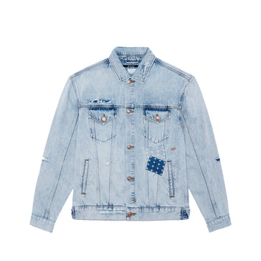 Ksubi Mens Oh G Jacket Mills Repair Denim Jacket