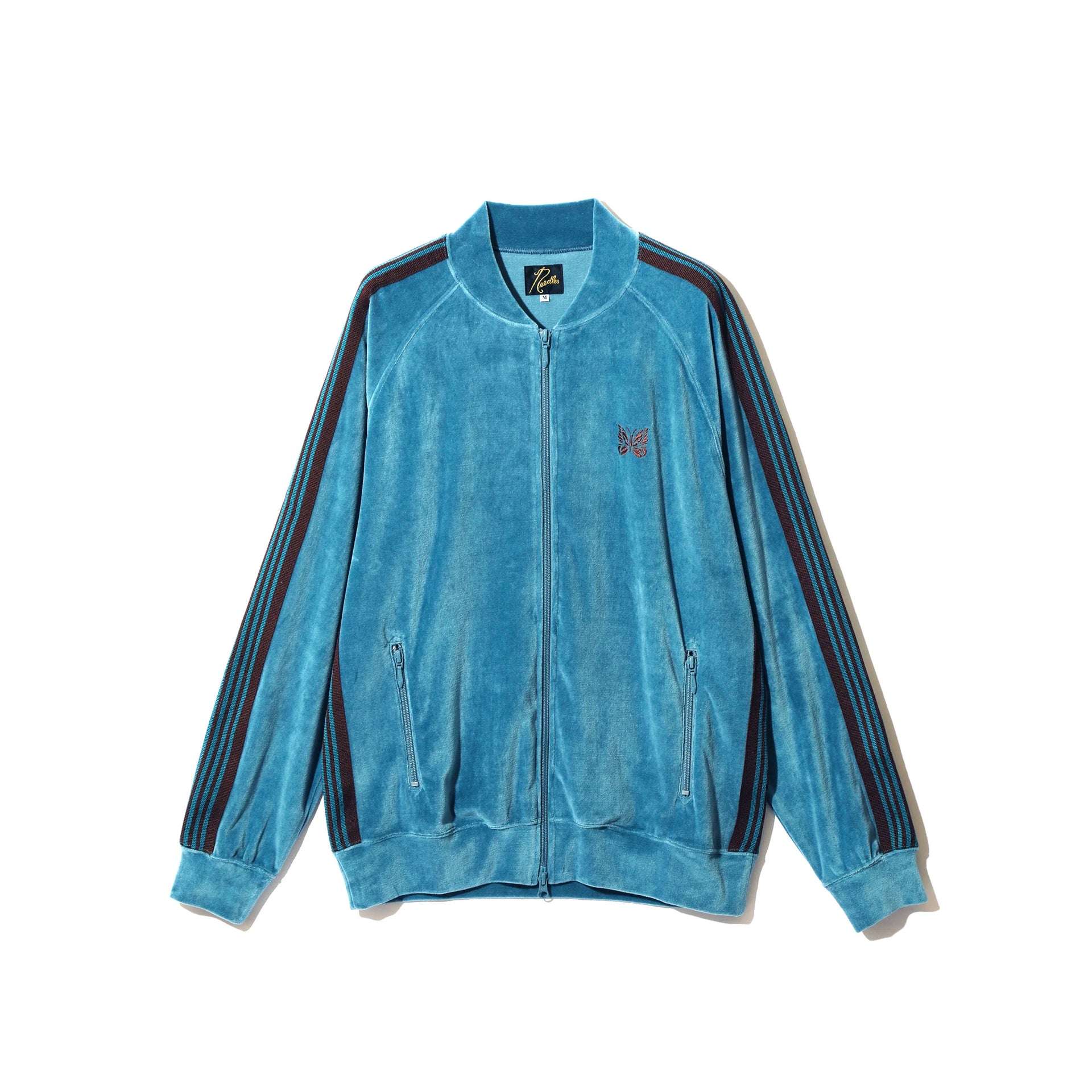 Needles Mens C/PE Velour Track Jacket 'Blue Grey'