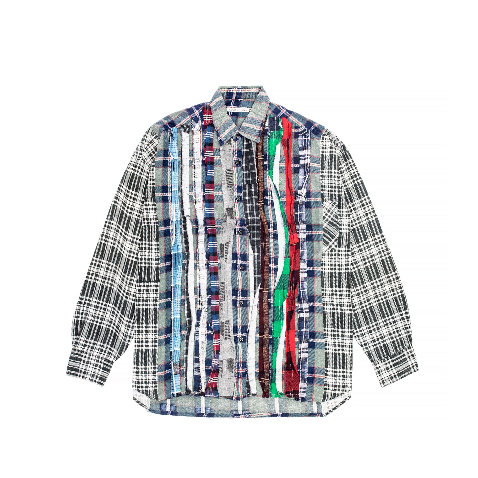 Needles Mens Ribbon Wide Flannel Shirt