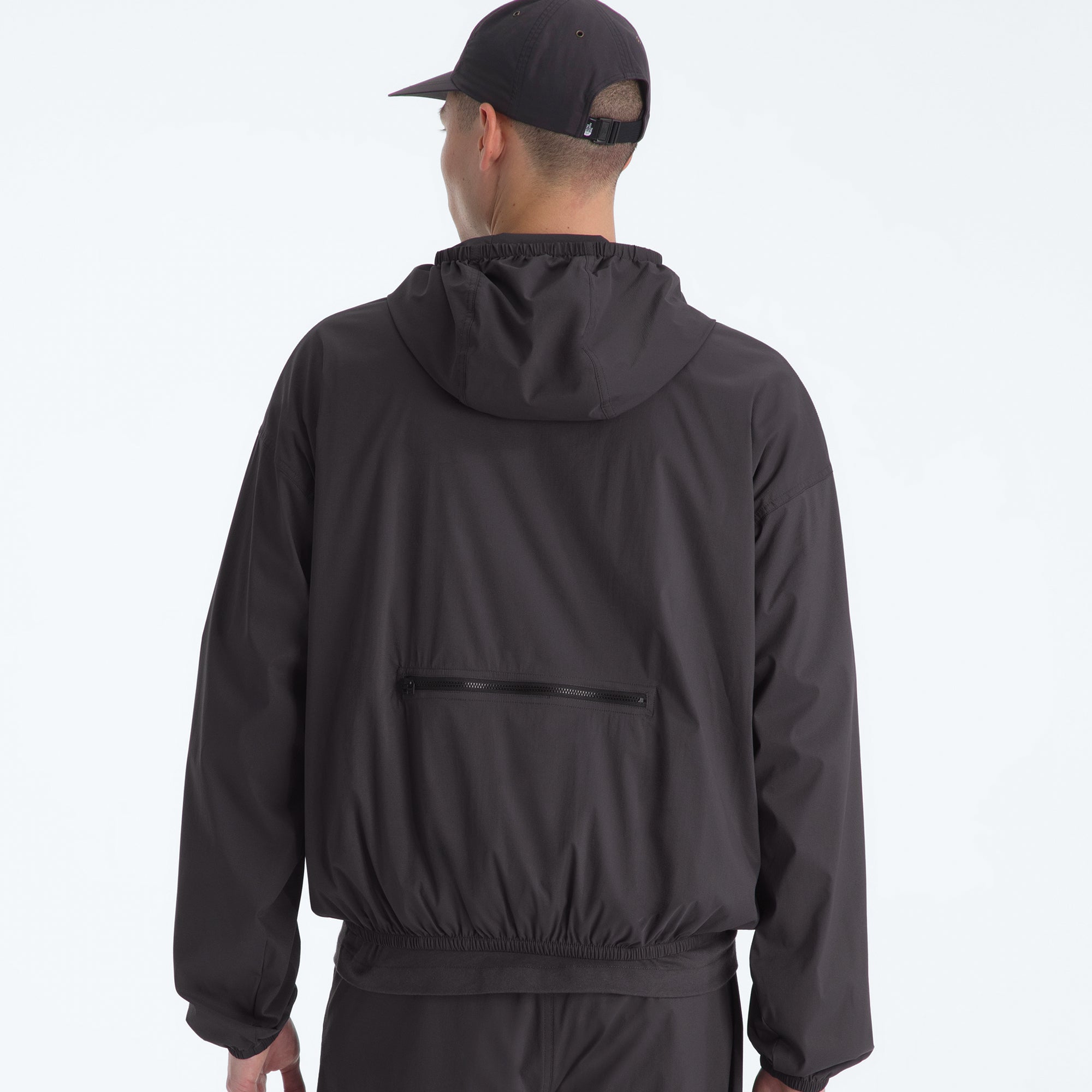 The North Face Mens Red Box Packable Hooded Wind Jacket