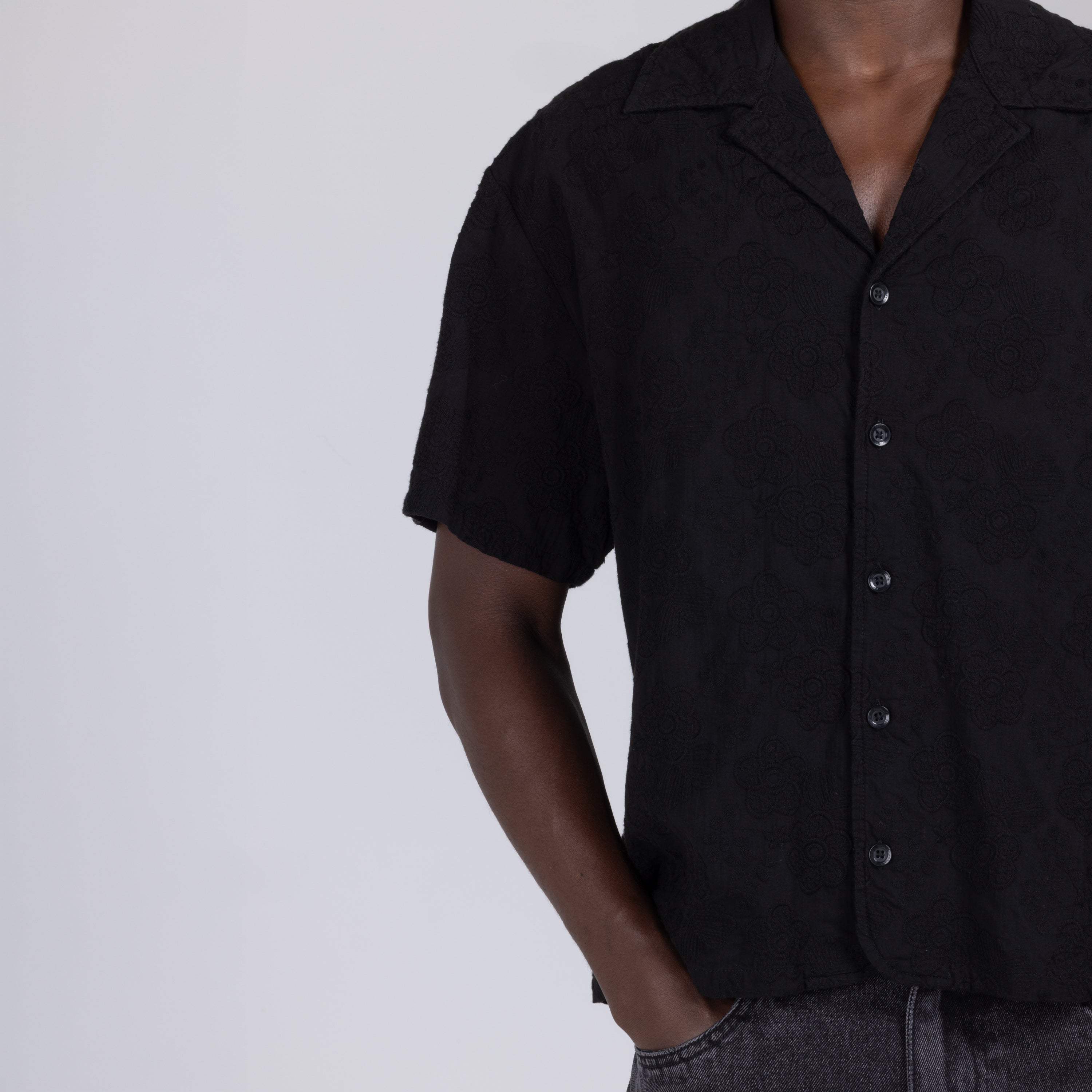 Honor The Gift Mens Novelty Floral Camp Shirt