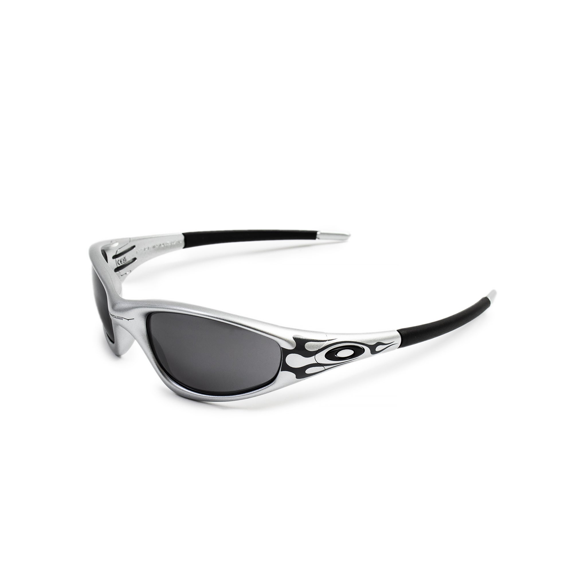 Oakley MUZM Straight Jacket 99 X-Silver Flames w/ Prizm Black