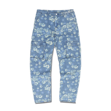 Pleasures Mens Garden Denim Cargo Pants