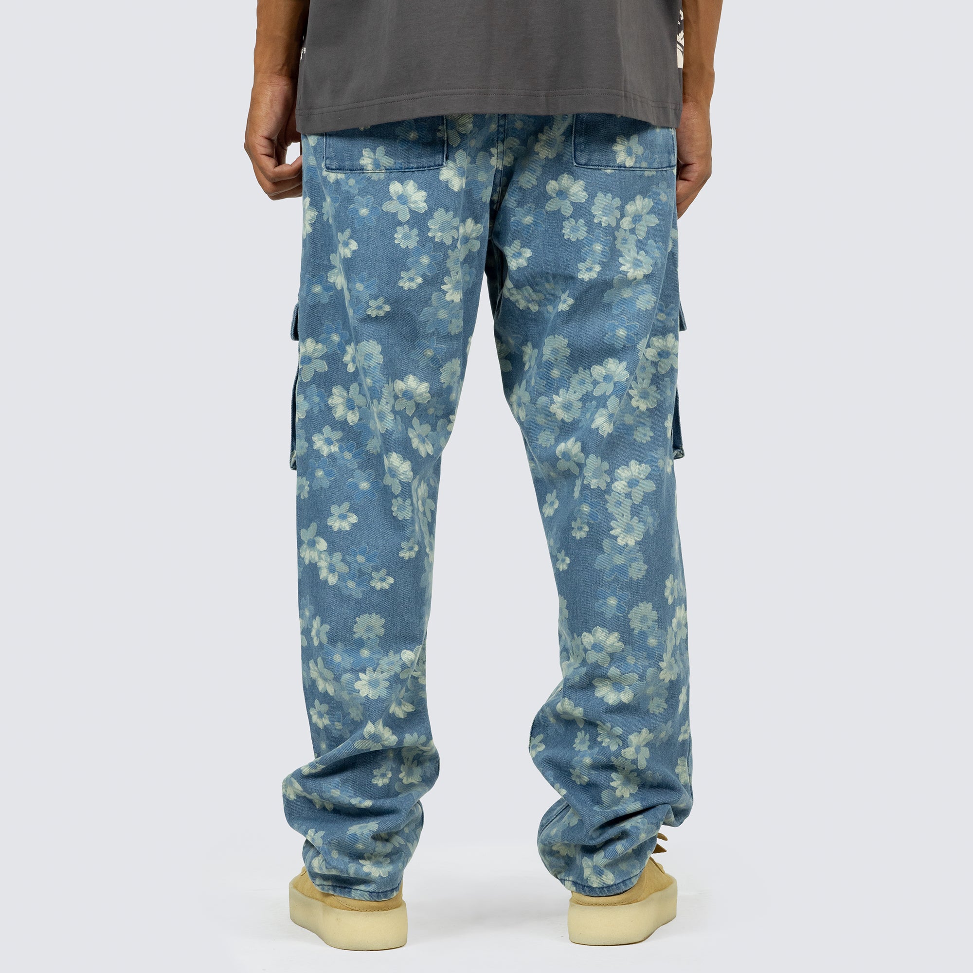 Pleasures Mens Garden Denim Cargo Pants