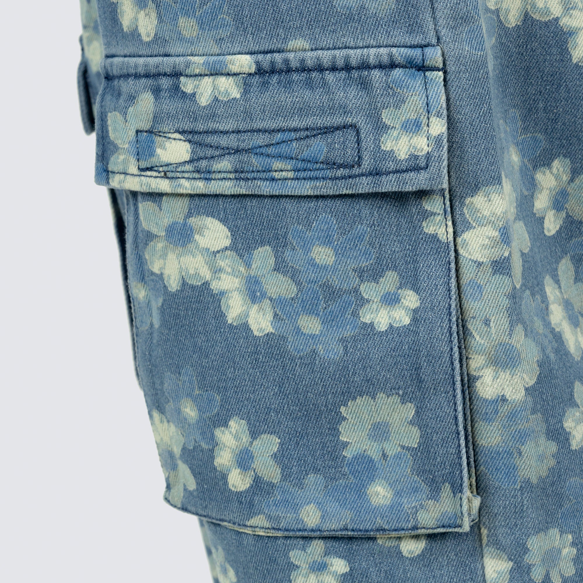 Pleasures Mens Garden Denim Cargo Pants