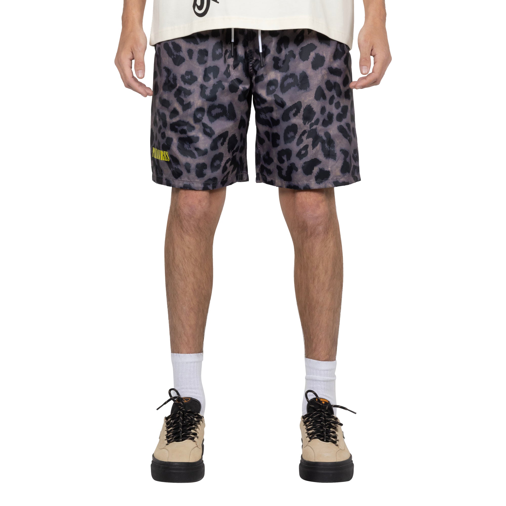 Pleasures Mens Leopard Running Shorts