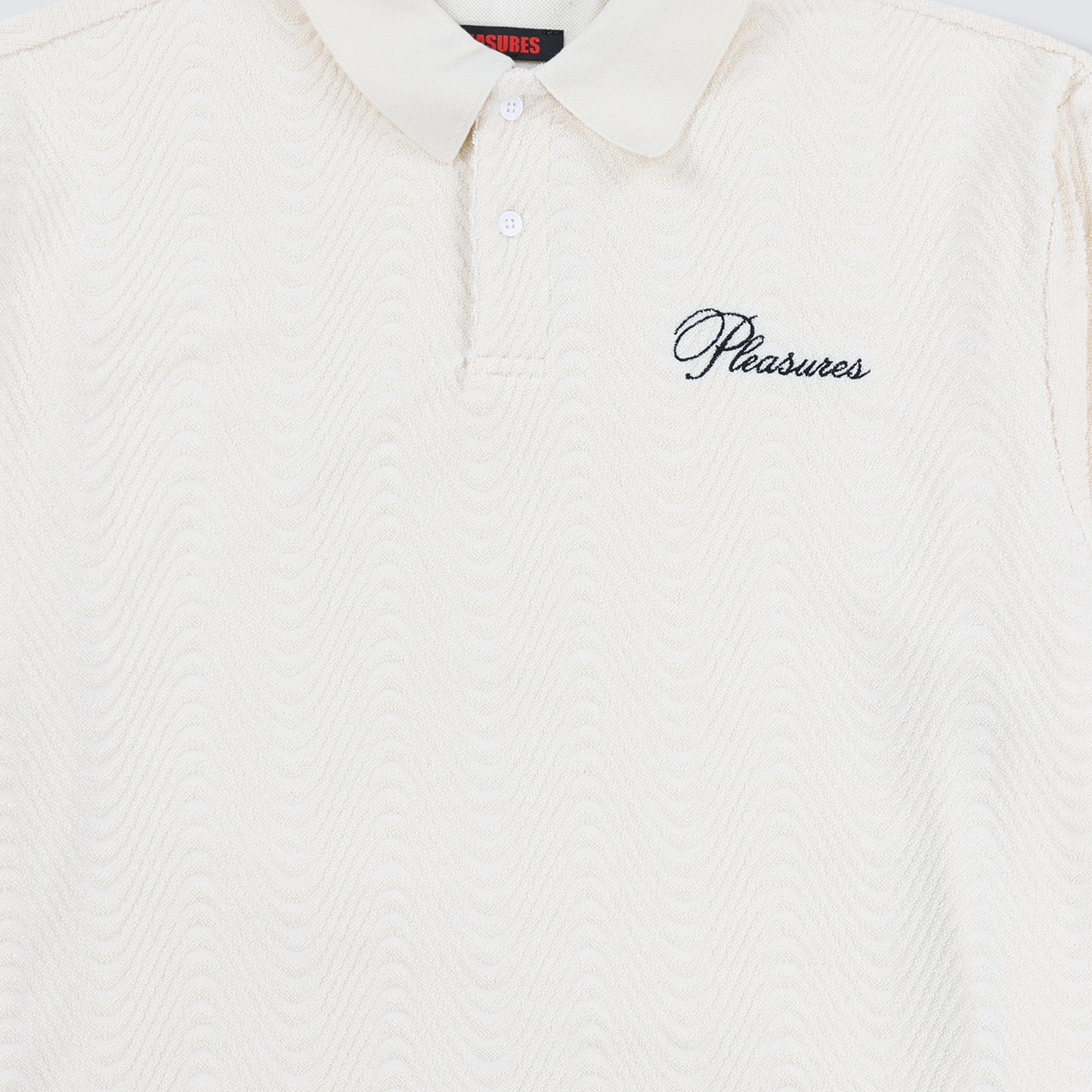 Pleasures Mens Zen Terry Boxy Polo Shirt