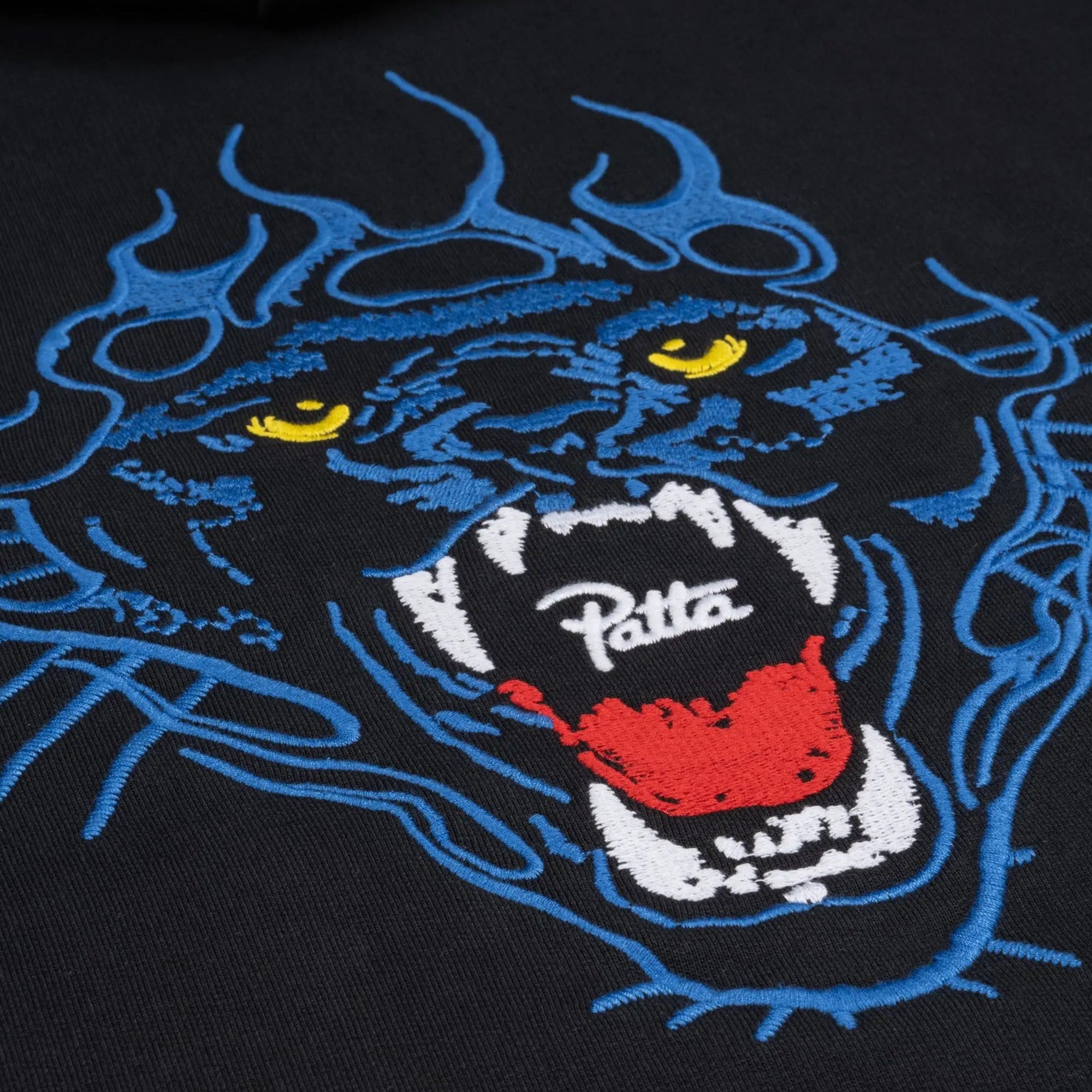Patta Mens Embroidered Fire Panther Hoodie