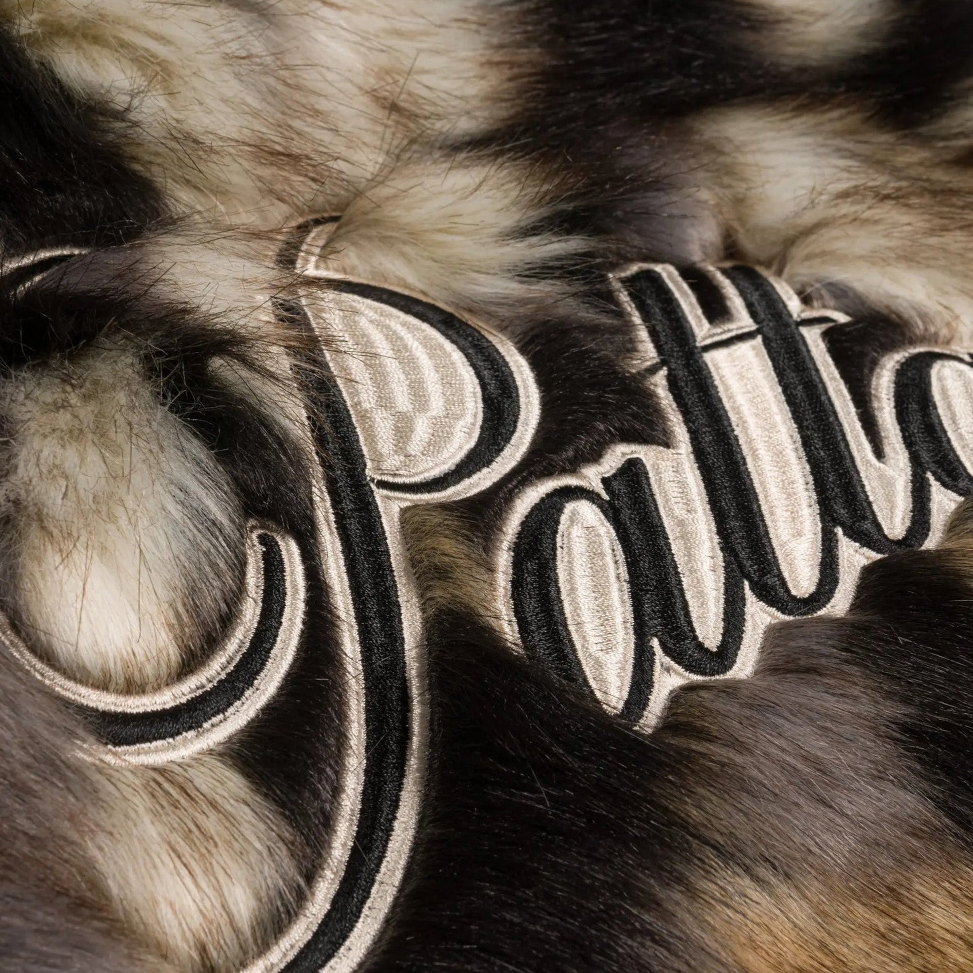 Patta Mens Faux Fur Patchwork Jacket