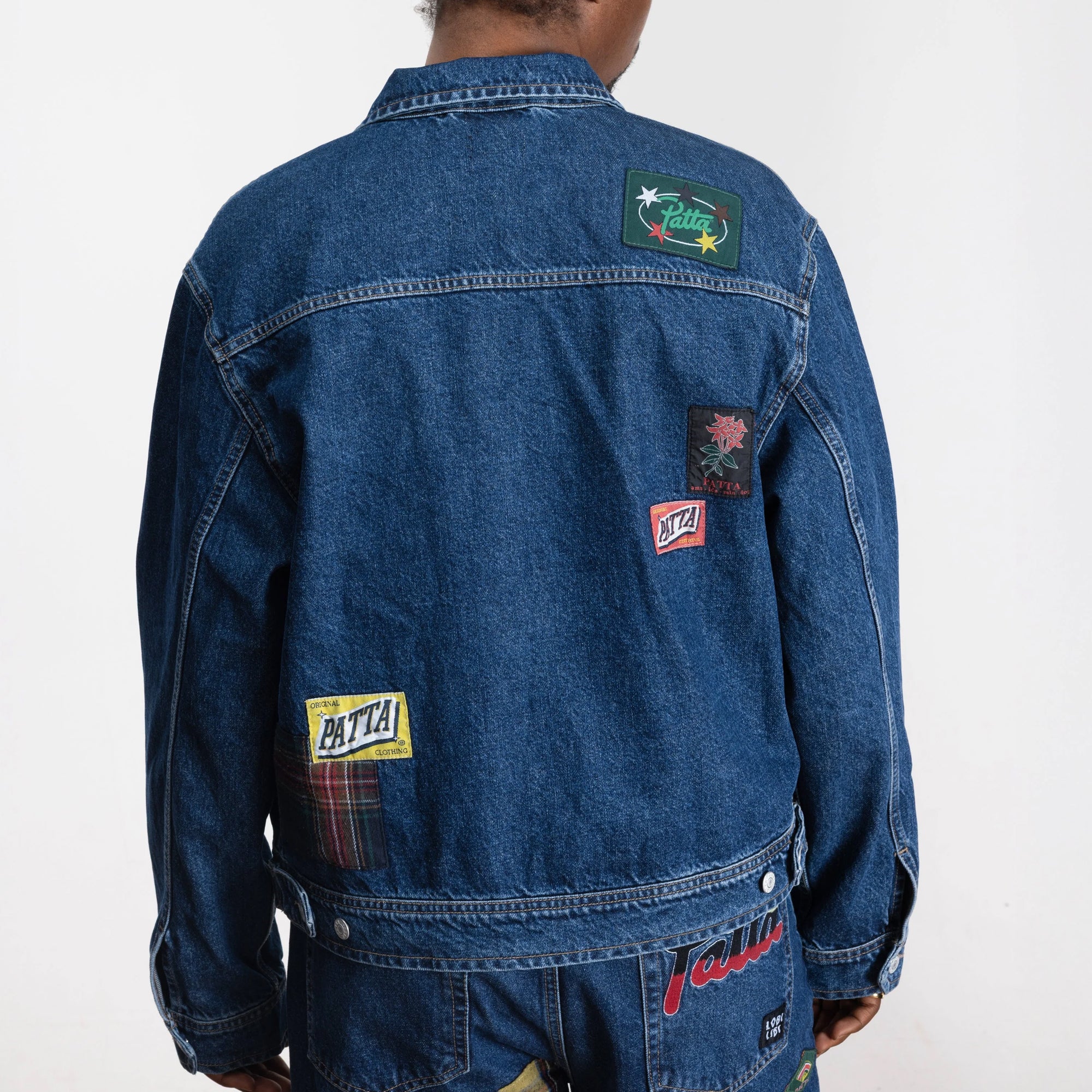 Patta Mens Whole Lotta Labels Denim Jacket
