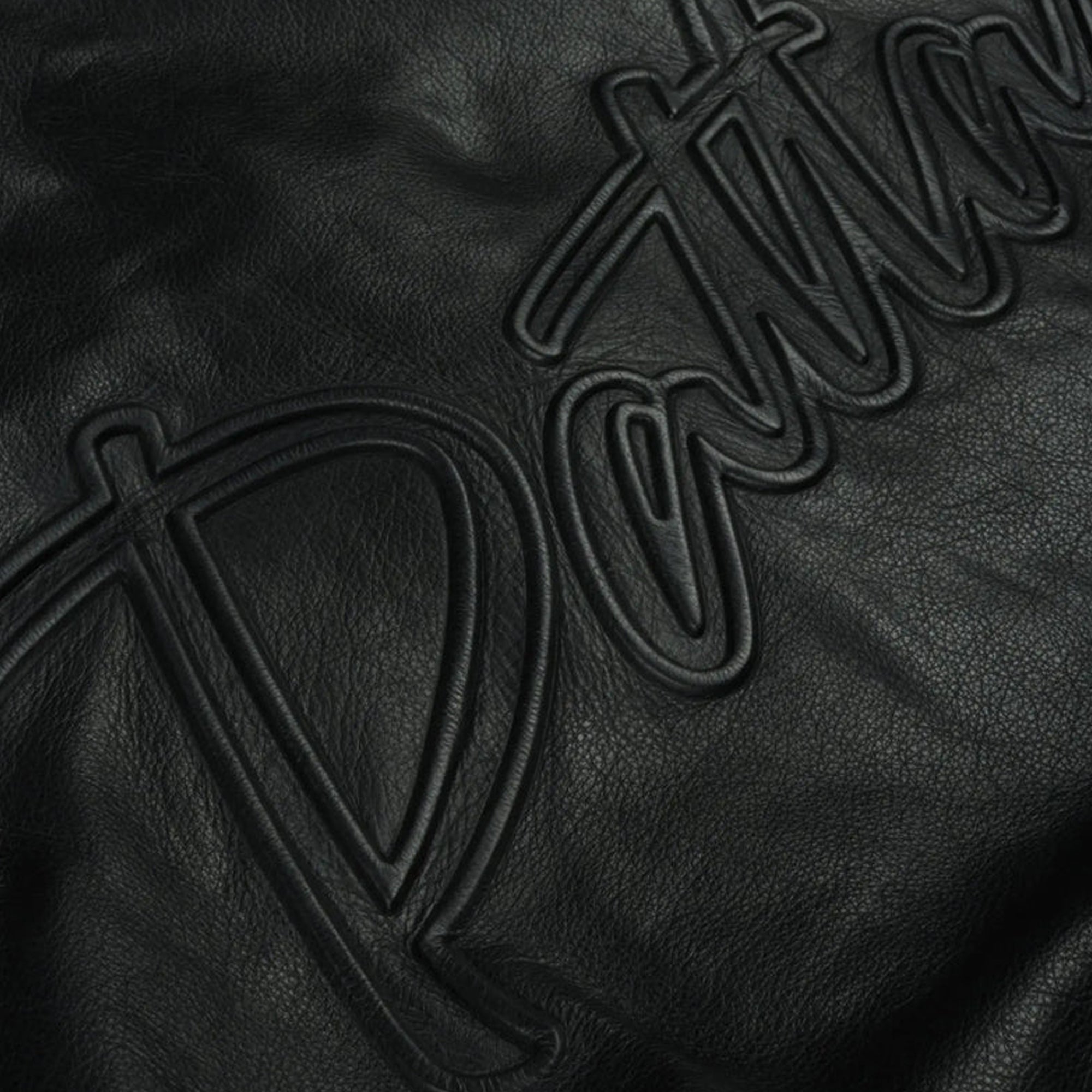 Patta Mens Leather Bomber Jacket