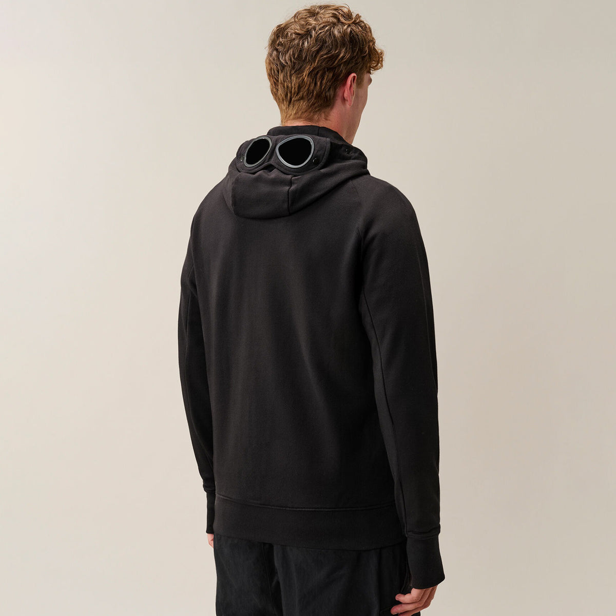 C.P. Company Mens Diagonal Raised Fleece Goggle Zip Sweatshirt
