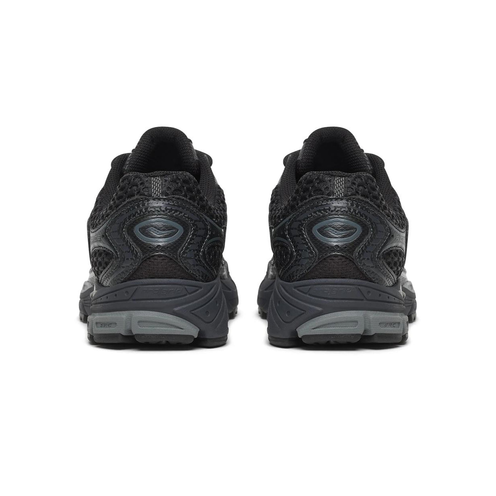 Black / Gun Metal Sneakers on a white background