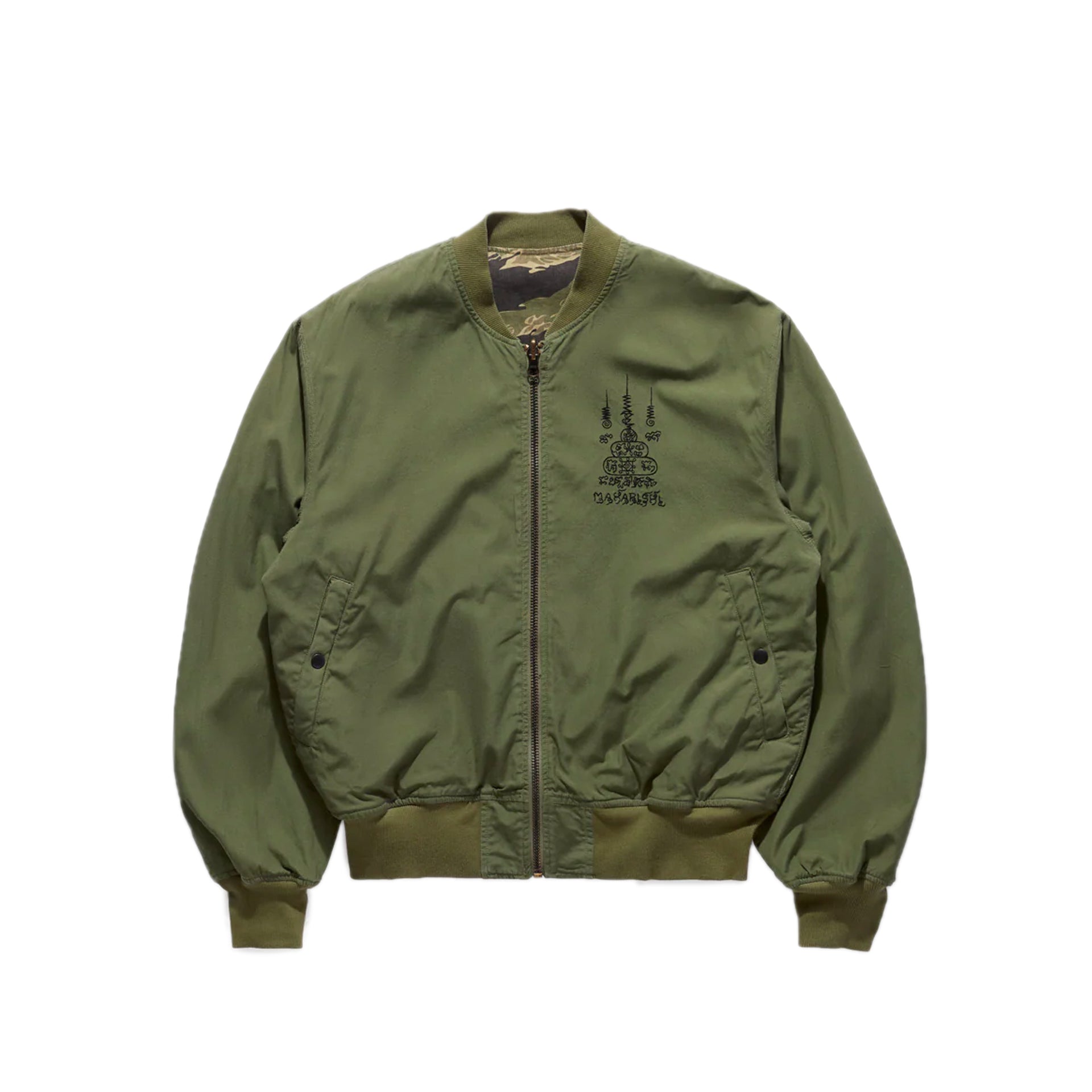 Maharishi Mens Camo Reversible Flight Jacket