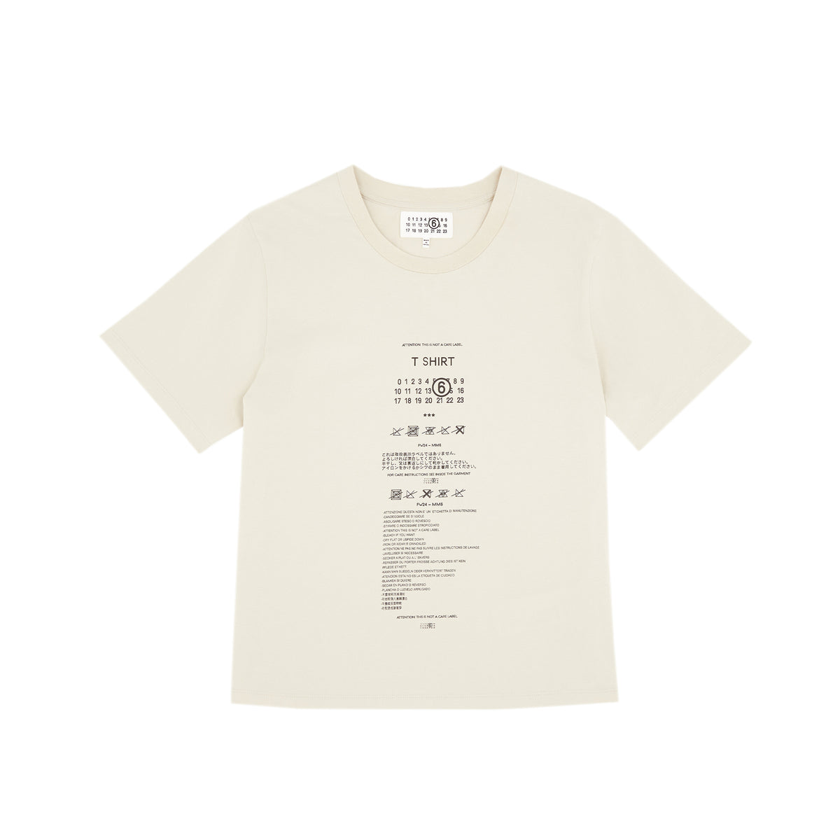 MM6 Maison Margiela Womens Care Label Print Tee – Extra Butter