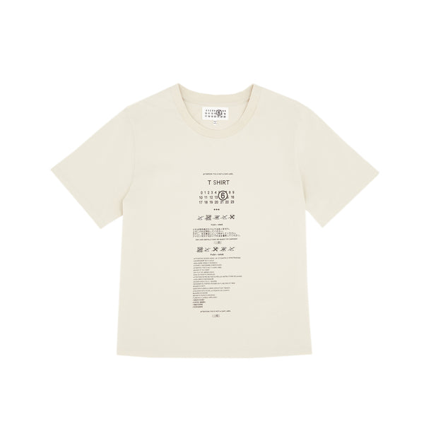 MM6 Maison Margiela Womens Care Label Print Tee – Extra Butter
