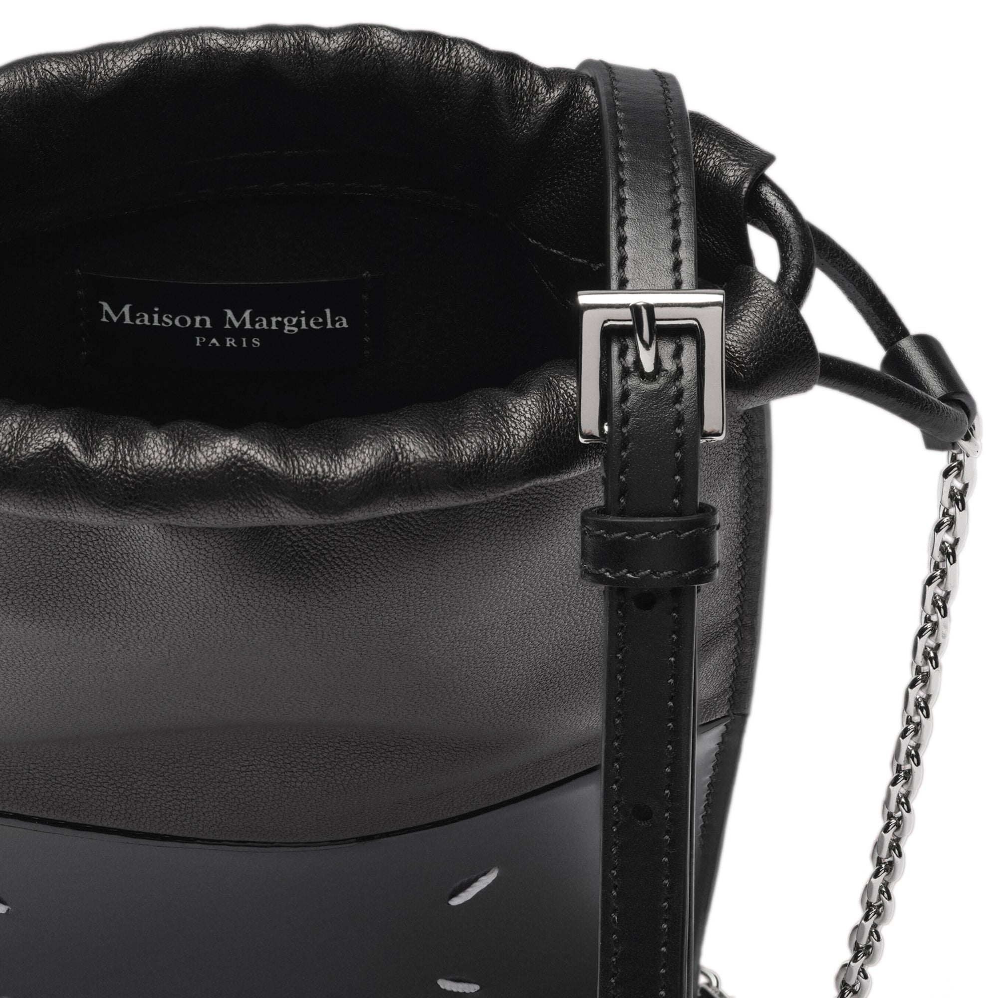 Maison Margiela Drawstring Phone Neck Pouch With Chain – Extra Butter