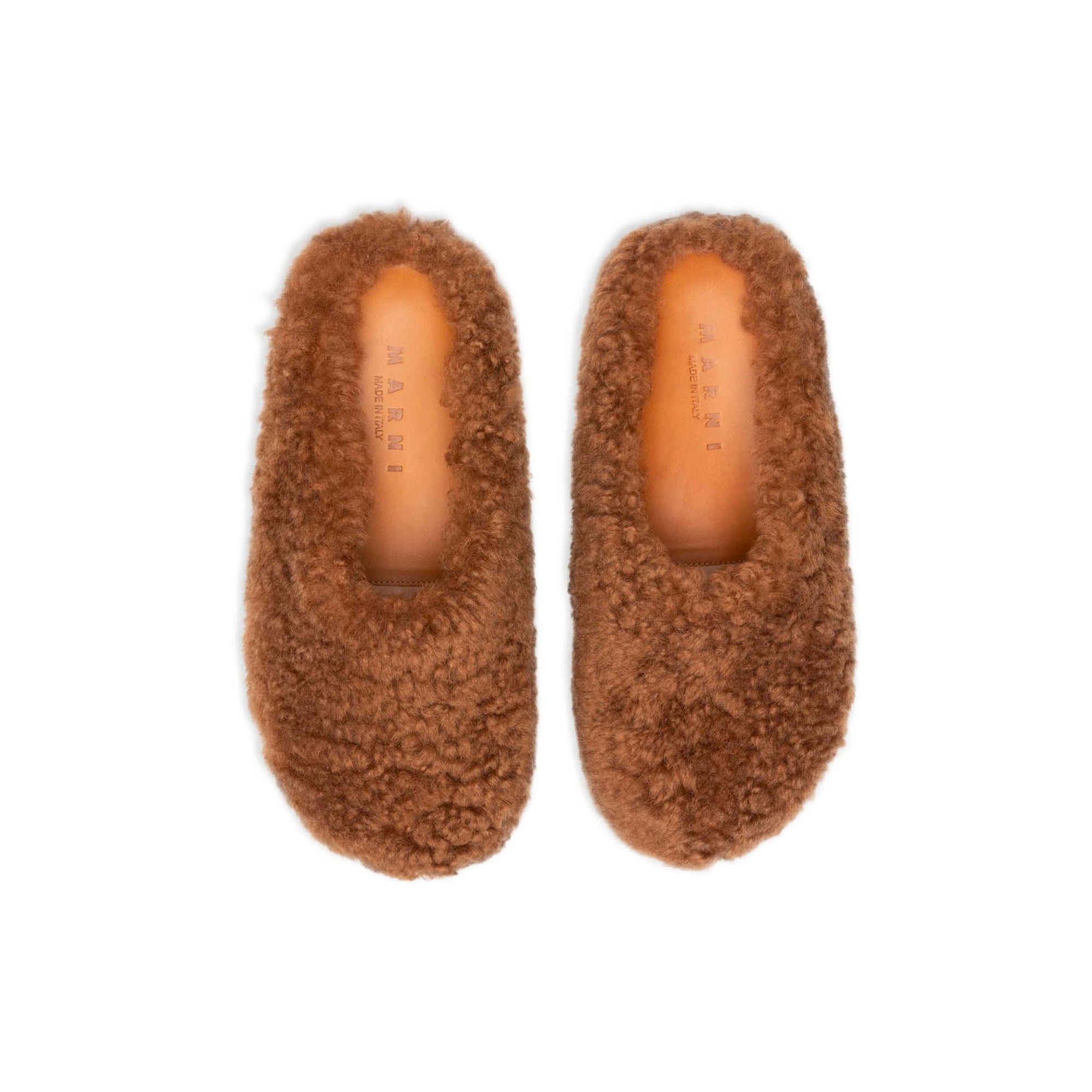 Marni Mens Shearling Fussbett Sabot Mule