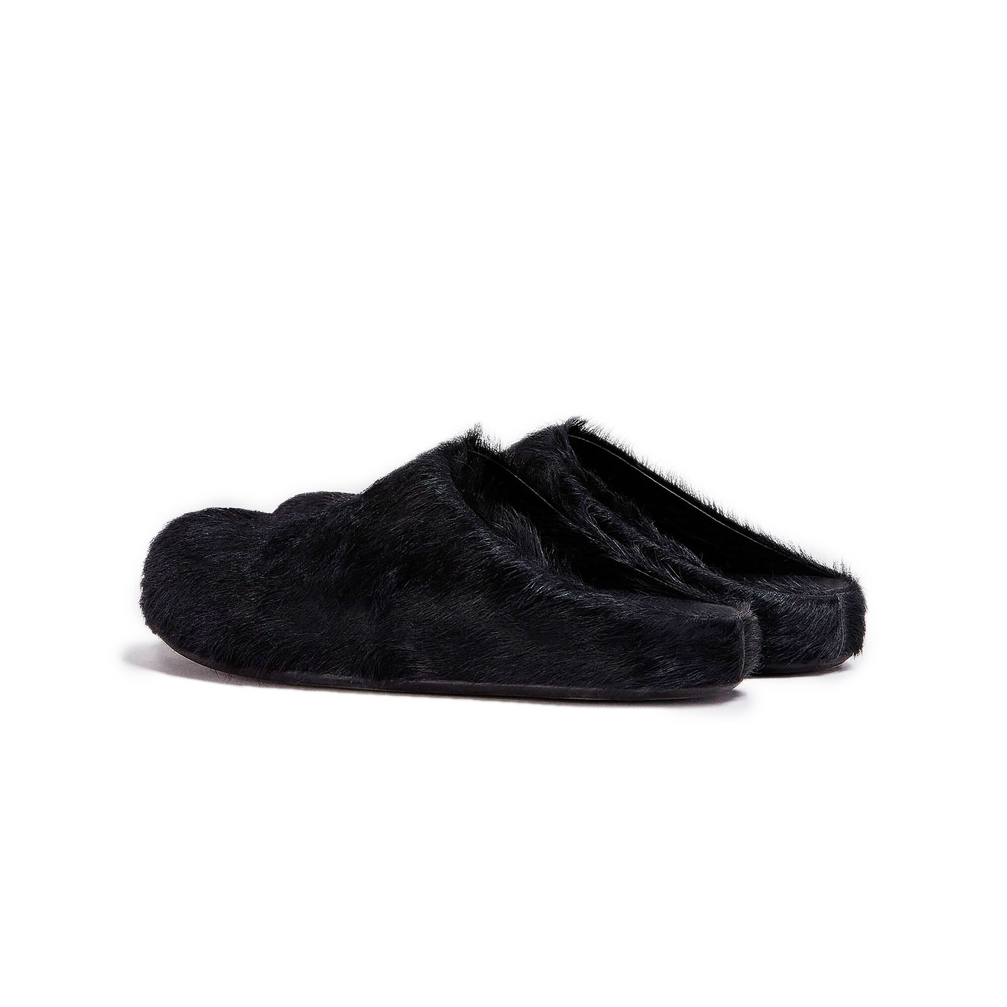 Marni Mens Long Hair Fussbett Sabot Mule