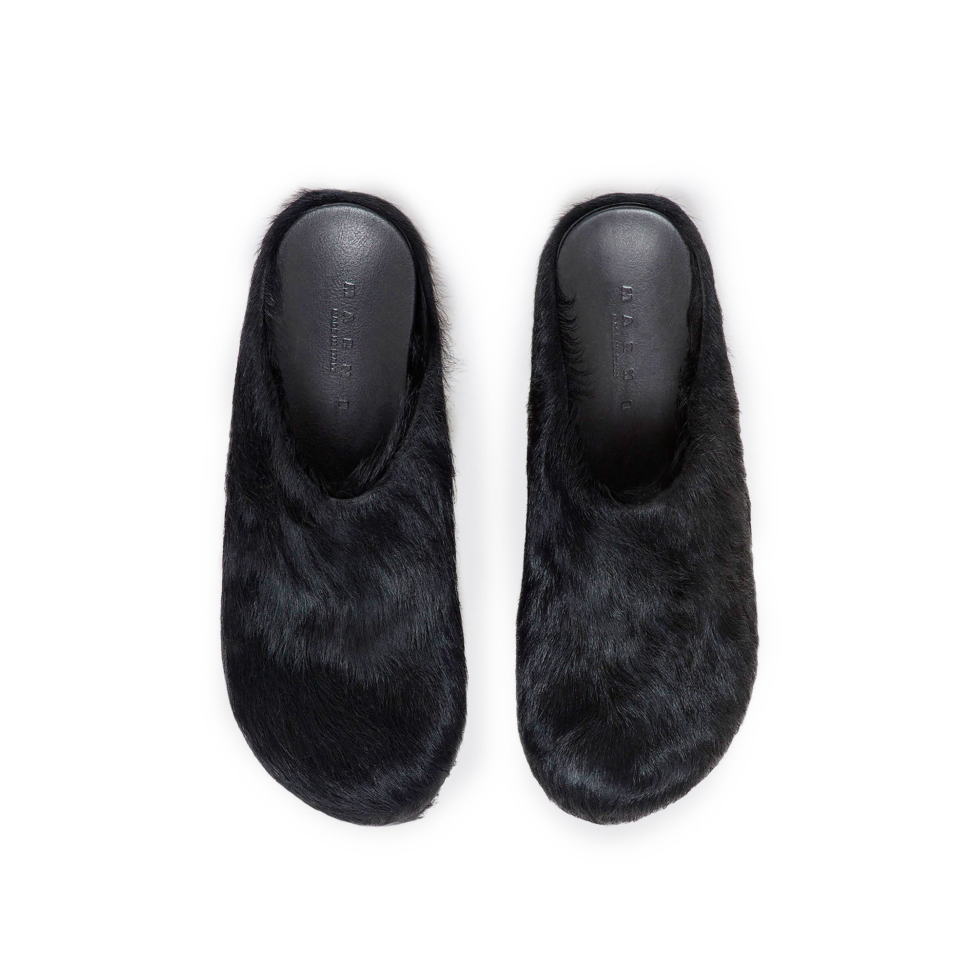 Marni Mens Long Hair Fussbett Sabot Mule