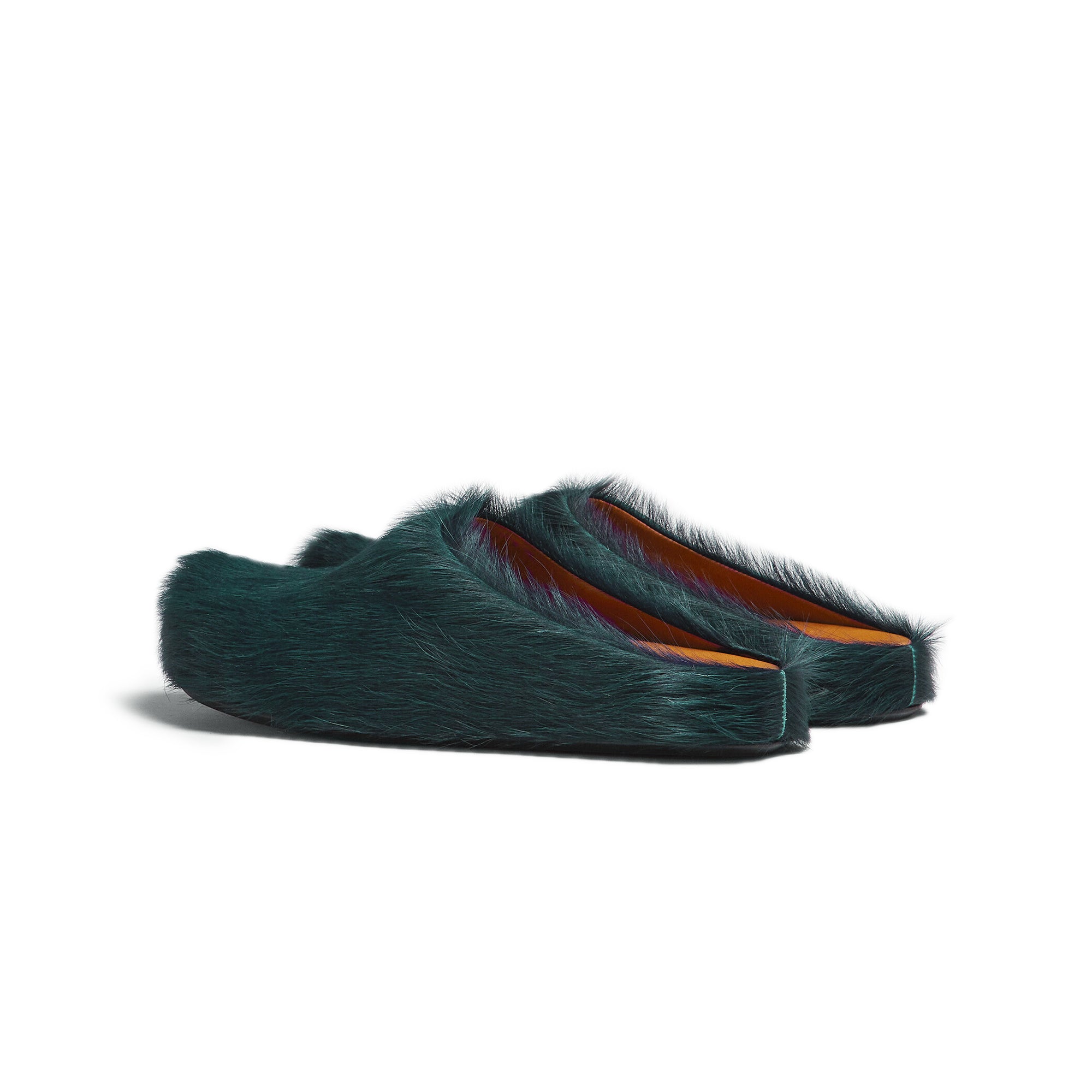 Marni Mens Long Hair Fussbett Sabot Mule