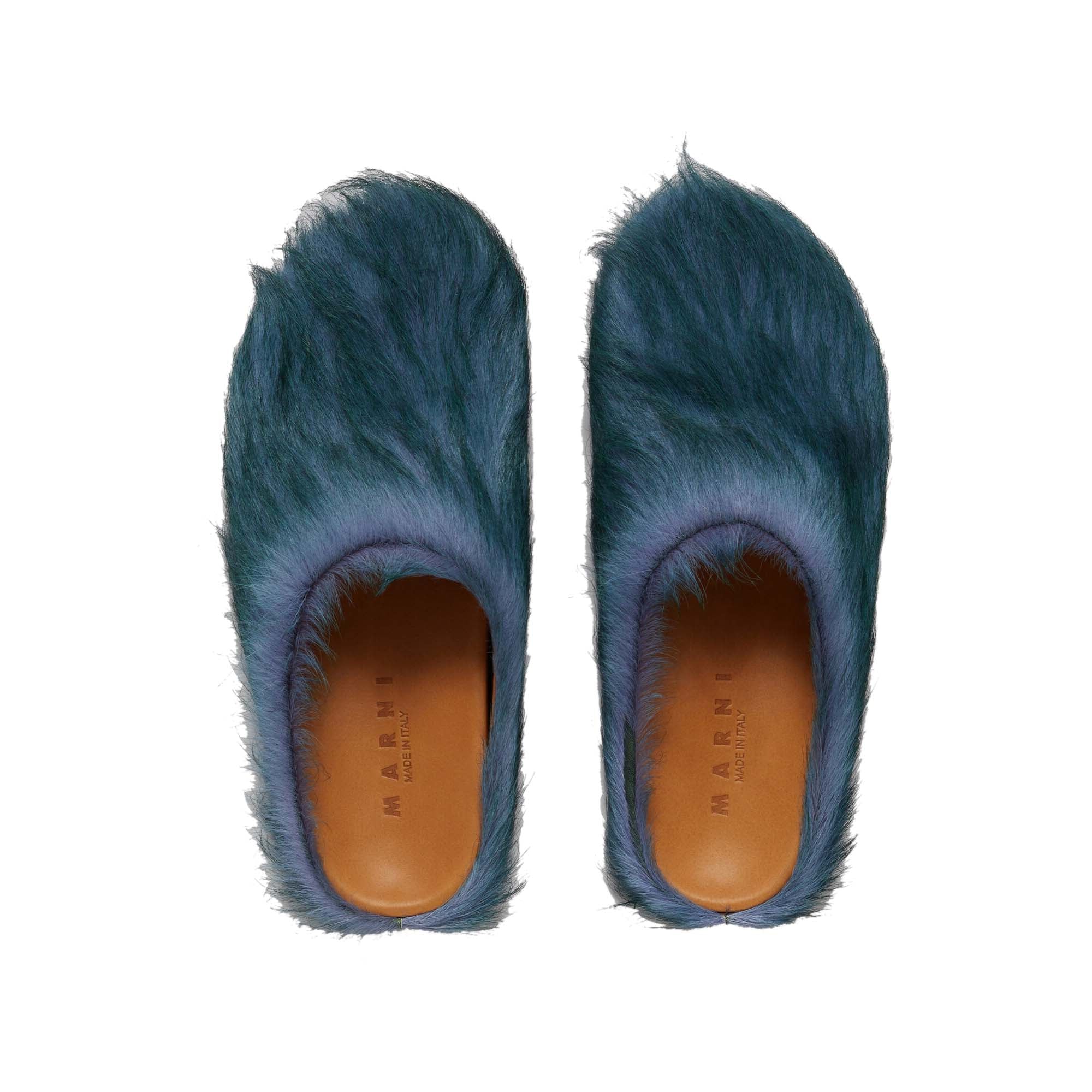 Marni Womens Long Hair Fussbett Sabot Mule