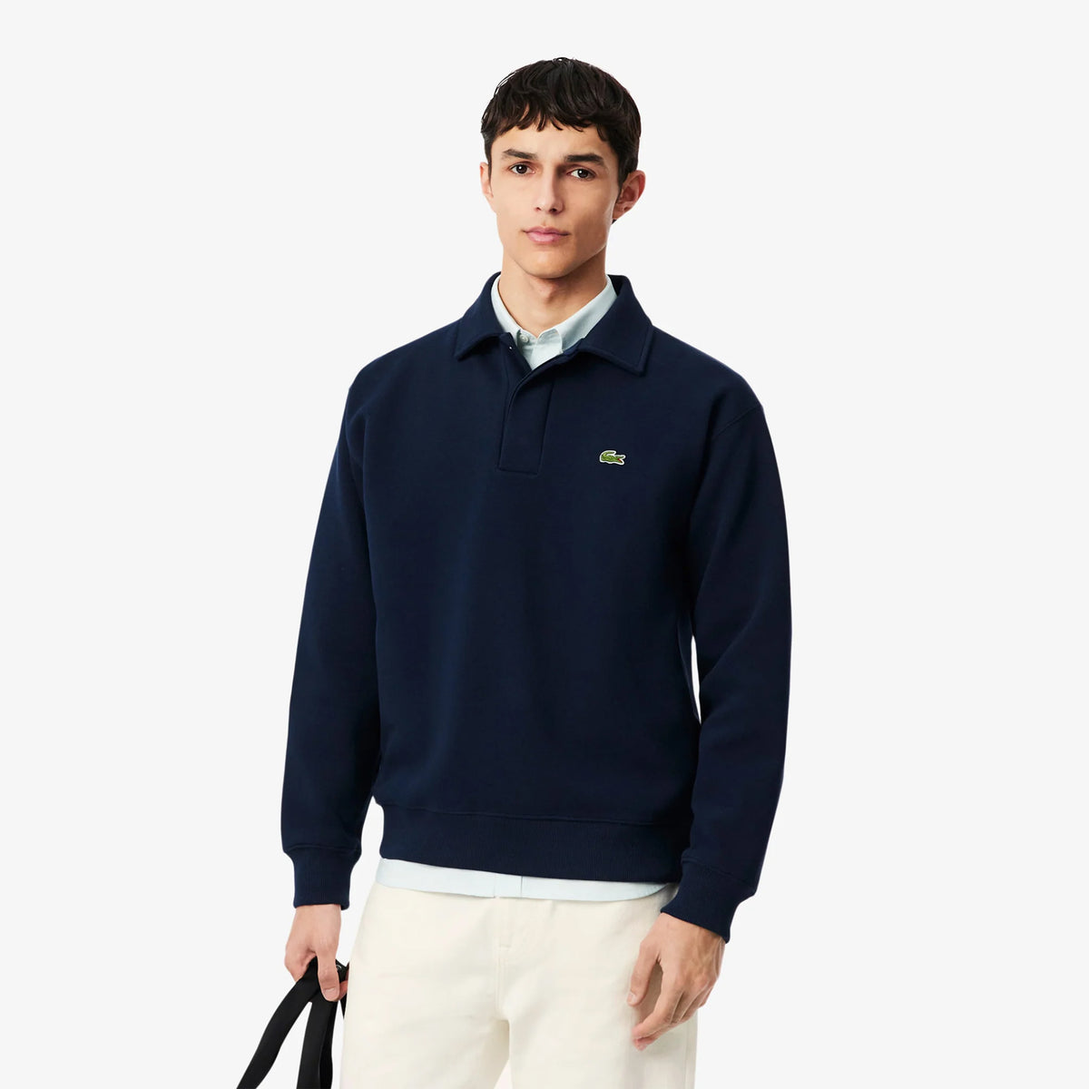 Lacoste Mens Polo Collar Pique Sweatshirt