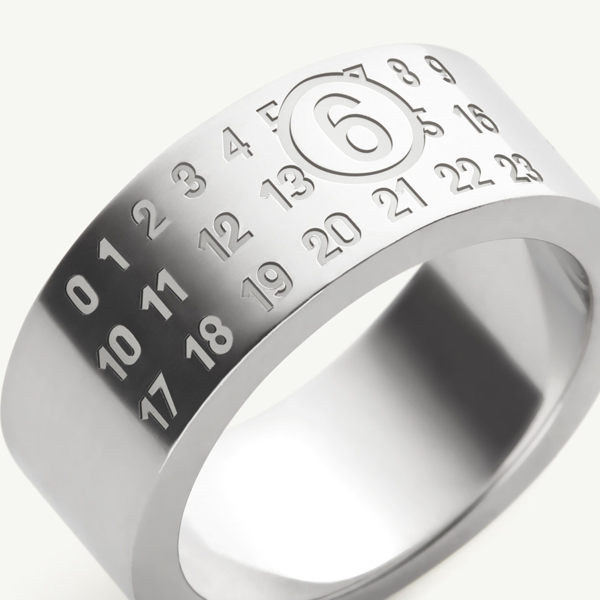 MM6 Maison Margiela Minimal Logo 8mm Ring – Extra Butter
