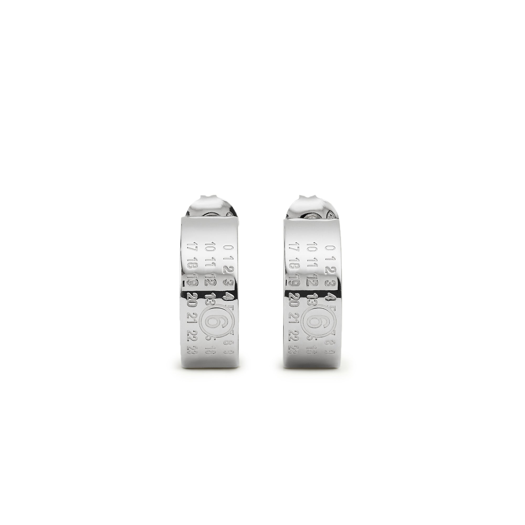 MM6 Maison Margiela Womens Numeric Minimal Signature Hoop Earrings