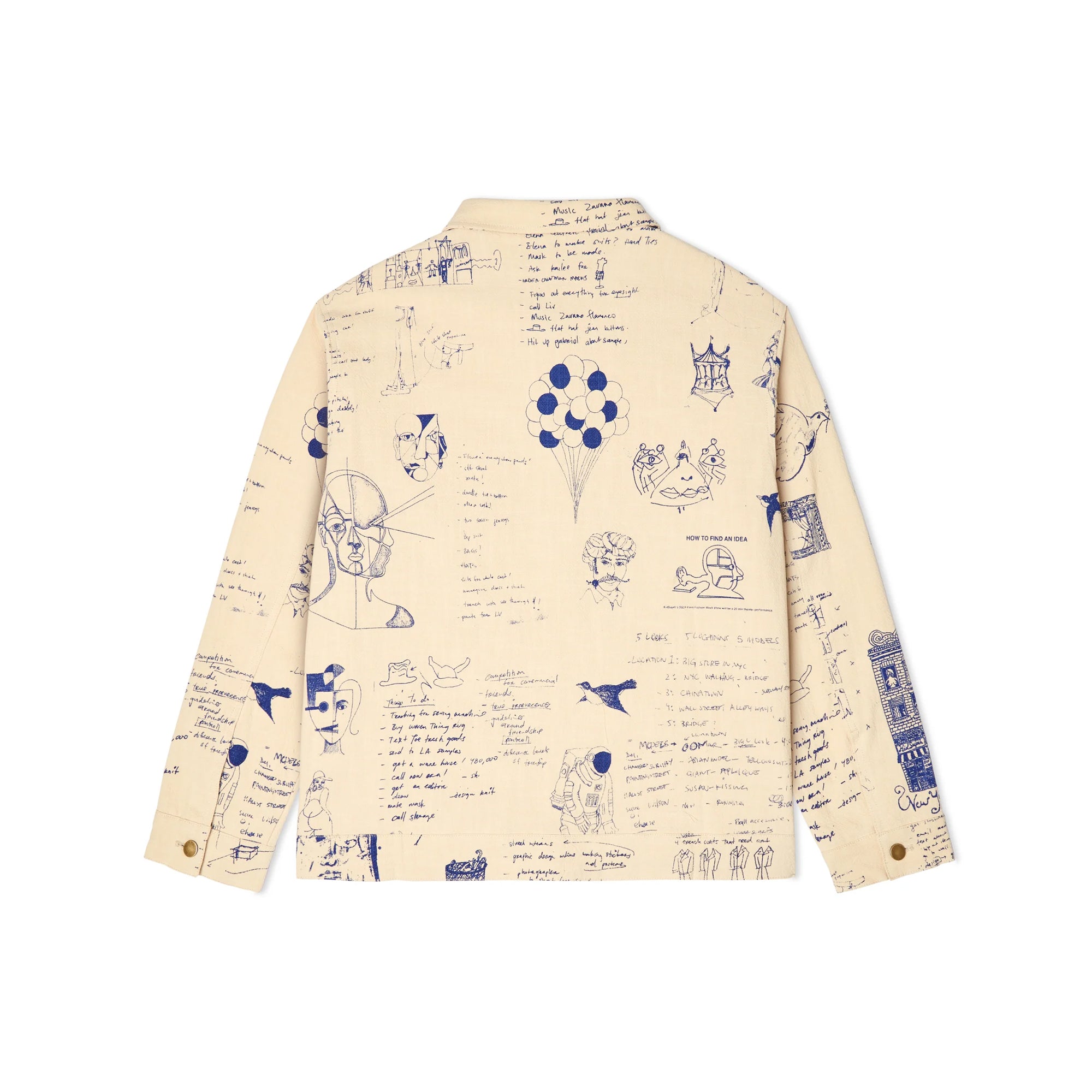 Kidsuper Mens Doodles Denim Coat