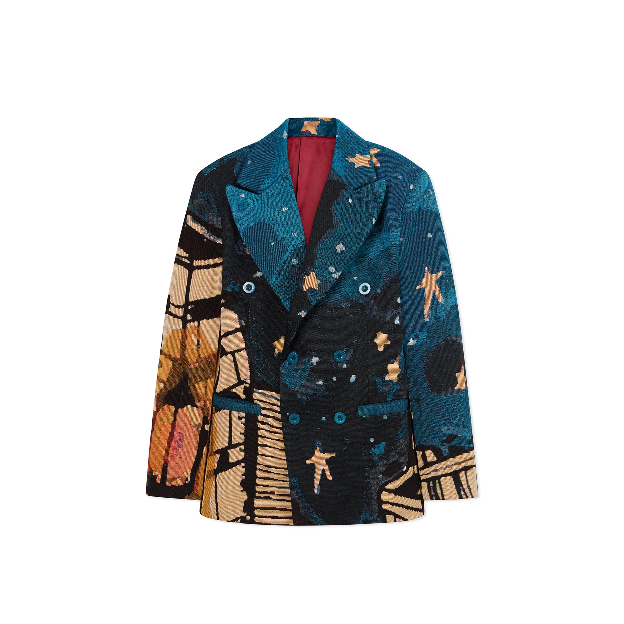 希少 UNDERCOVER LAYERED INSIDE OUT JACKET INSIDE OUT Asymmetrical Curved Zippered Jacket