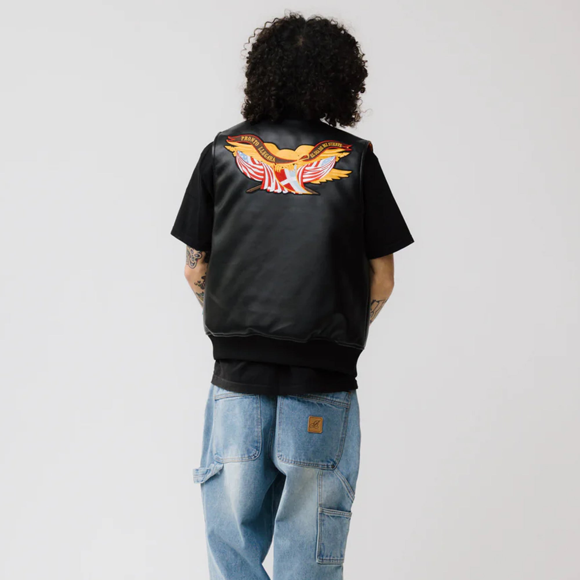 Brigade Mens Pronto Llegra Vegan Leather Vest