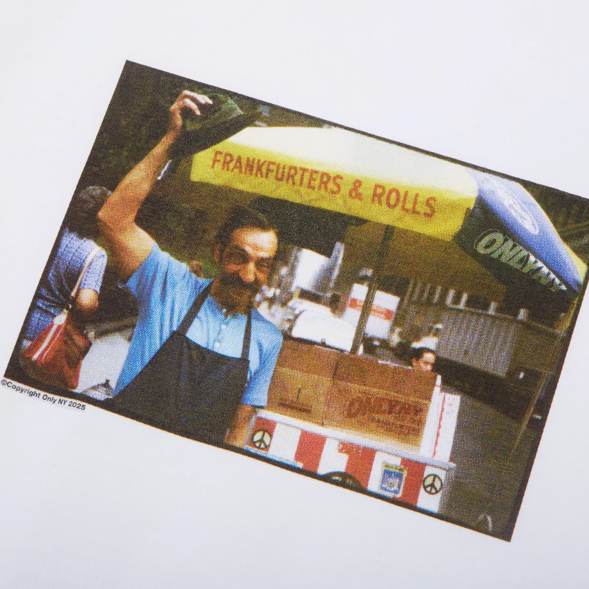 Only NY Mens Hotdog Stand Photograph Tee