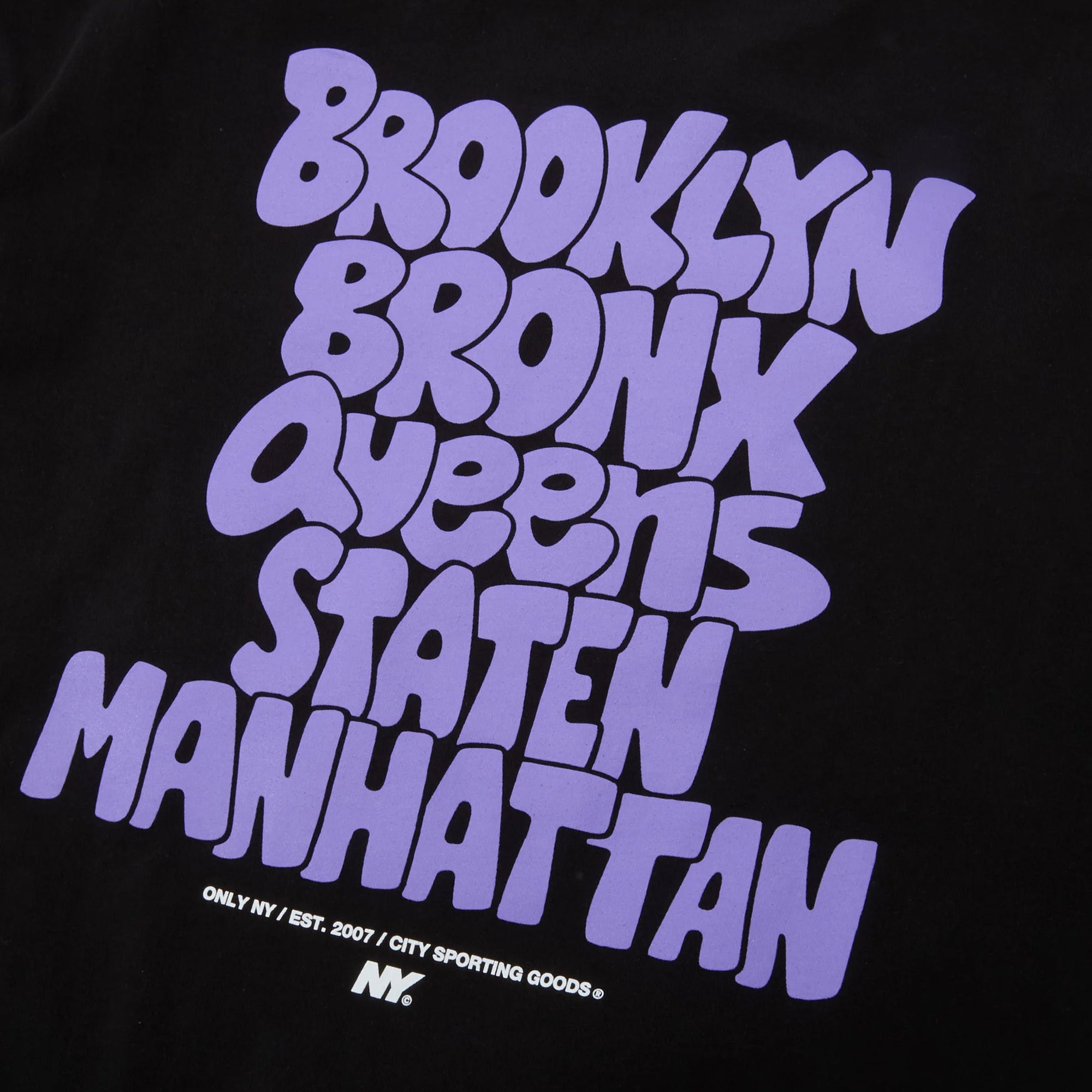 Only NY Mens Graffiti Boroughs Tee