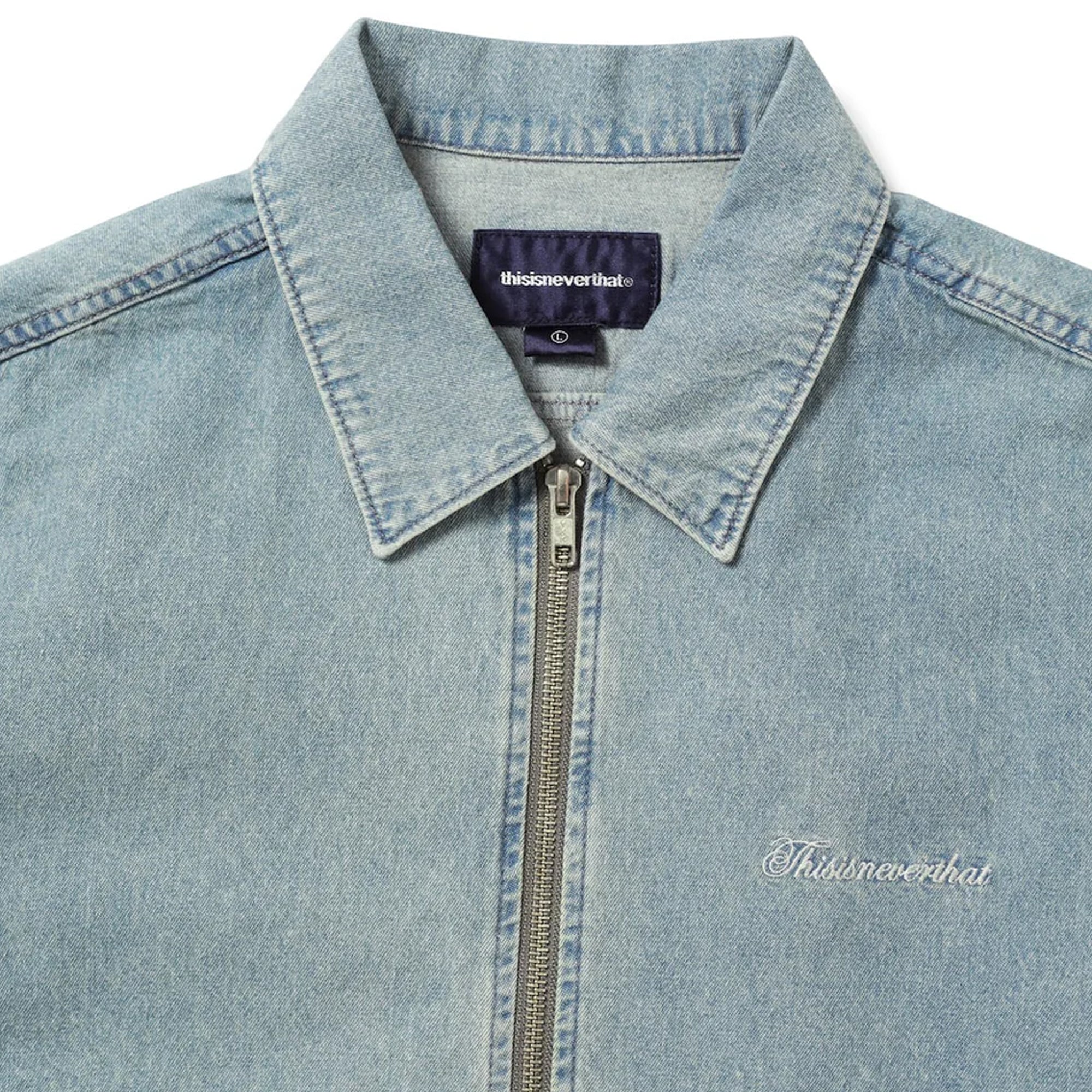 Thisisneverthat Mens Washed Denim Zip Shirt