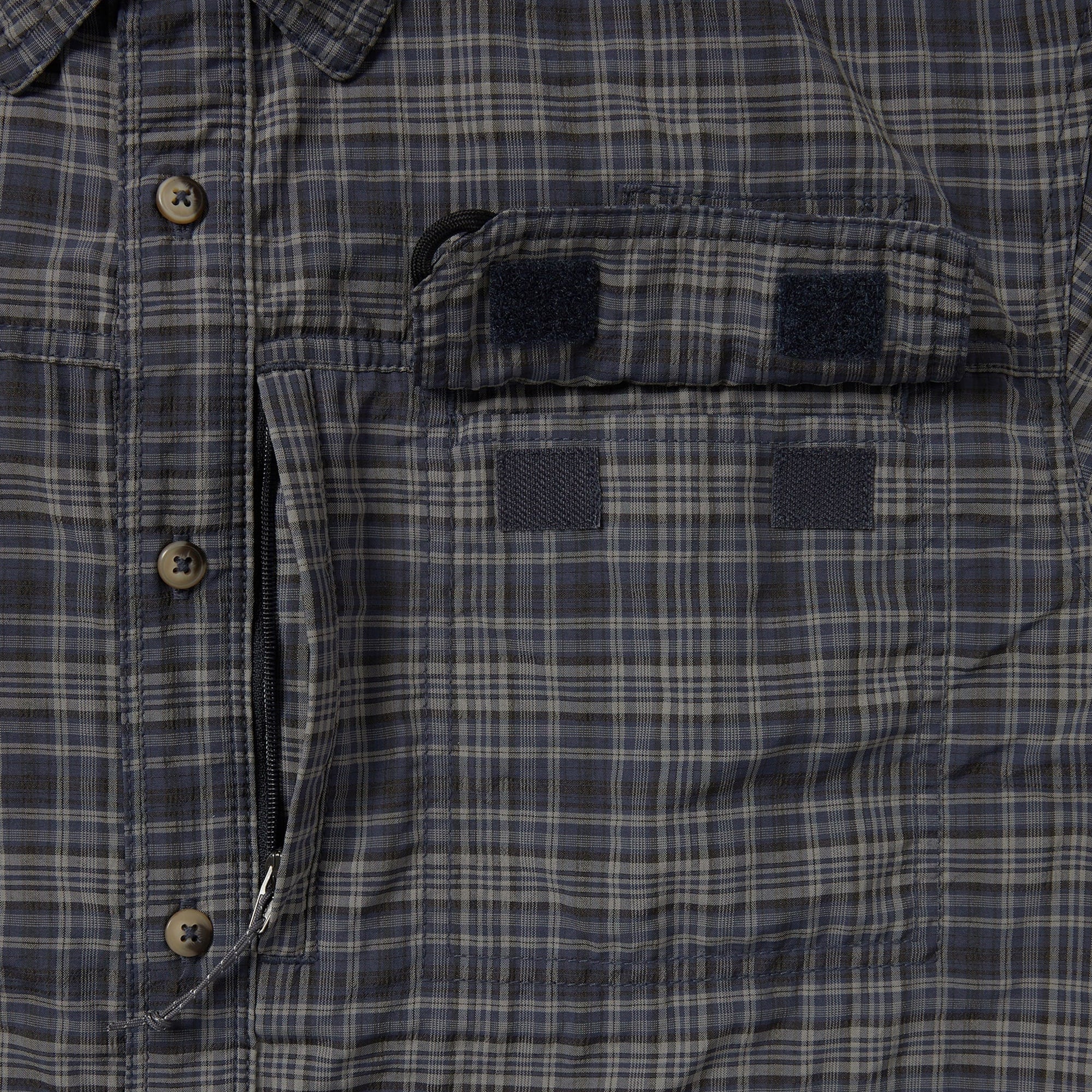 Thisisneverthat Mens Plaid S/S Fishing Shirt