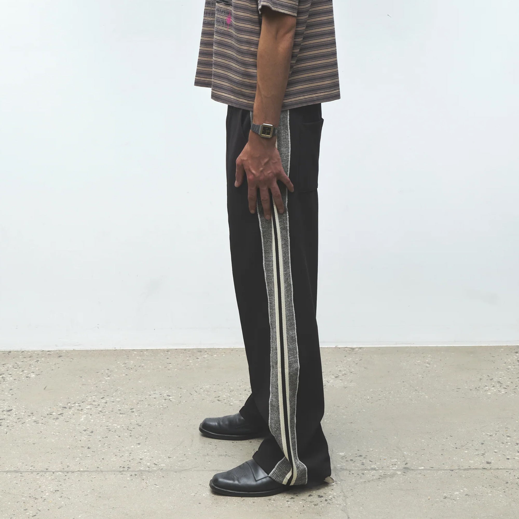 Jungles Mens Knit Panel Pants