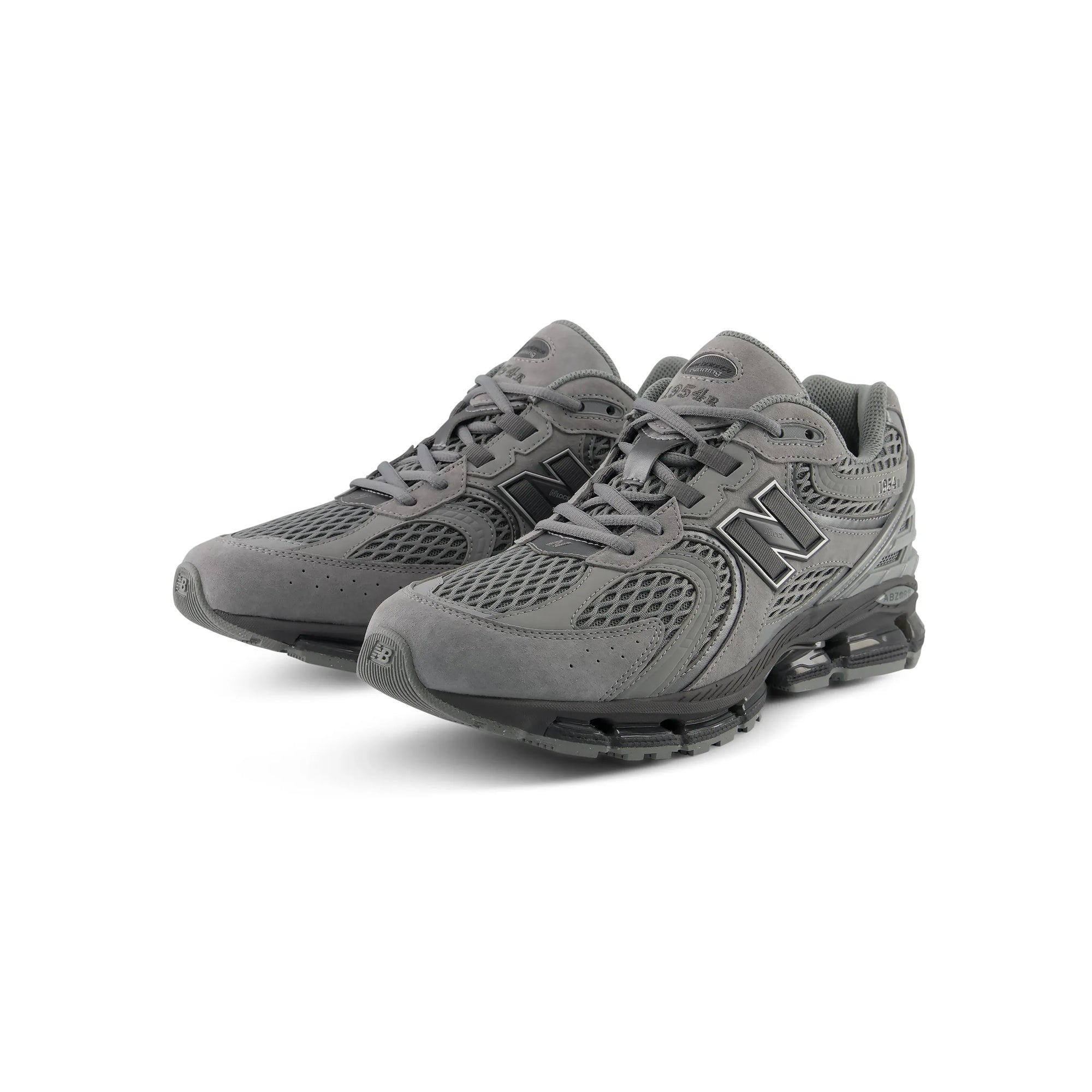 slate grey sneakers on a white background
