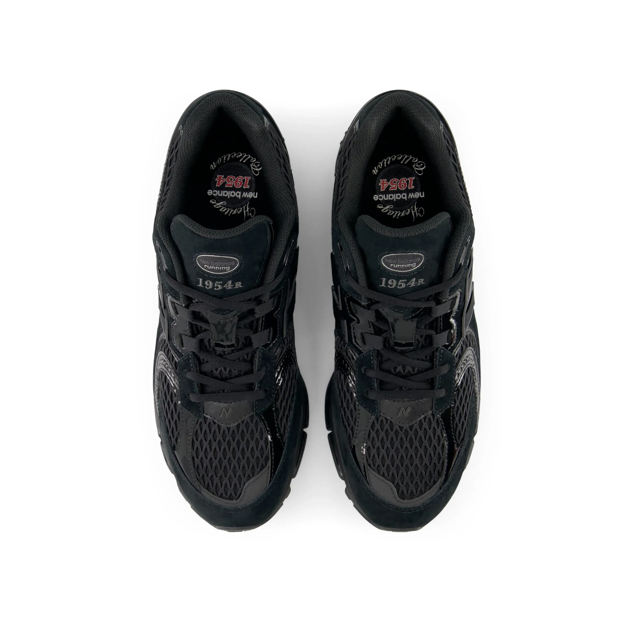 black sneakers on a white background