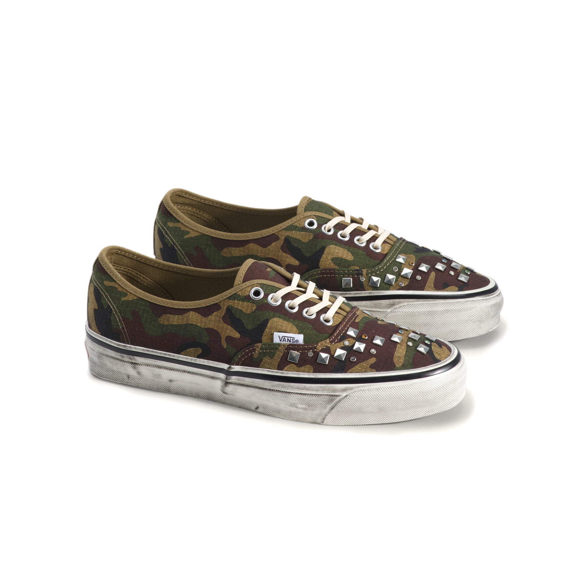 Woodland Camo Sneakers on a white background