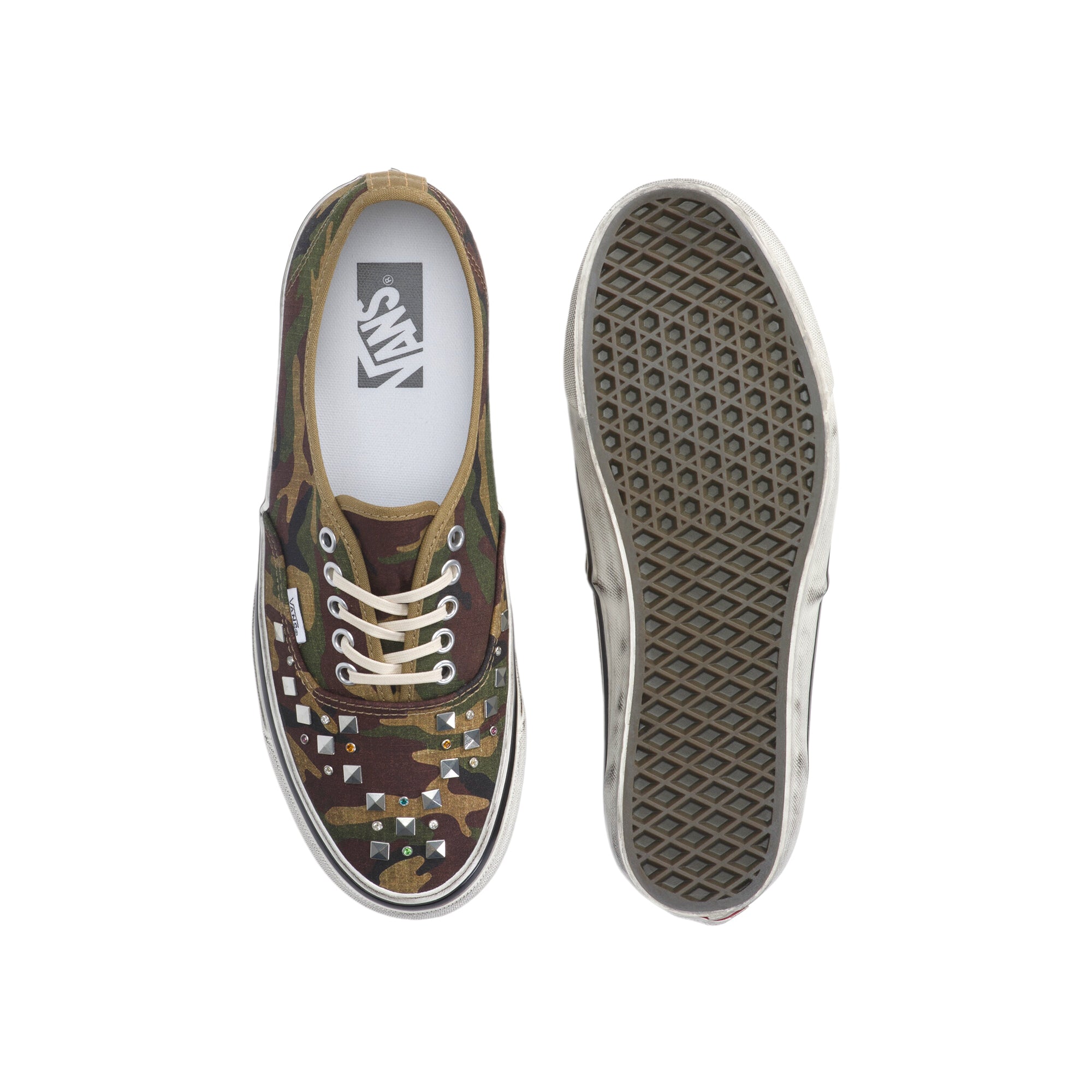 Woodland Camo Sneakers on a white background
