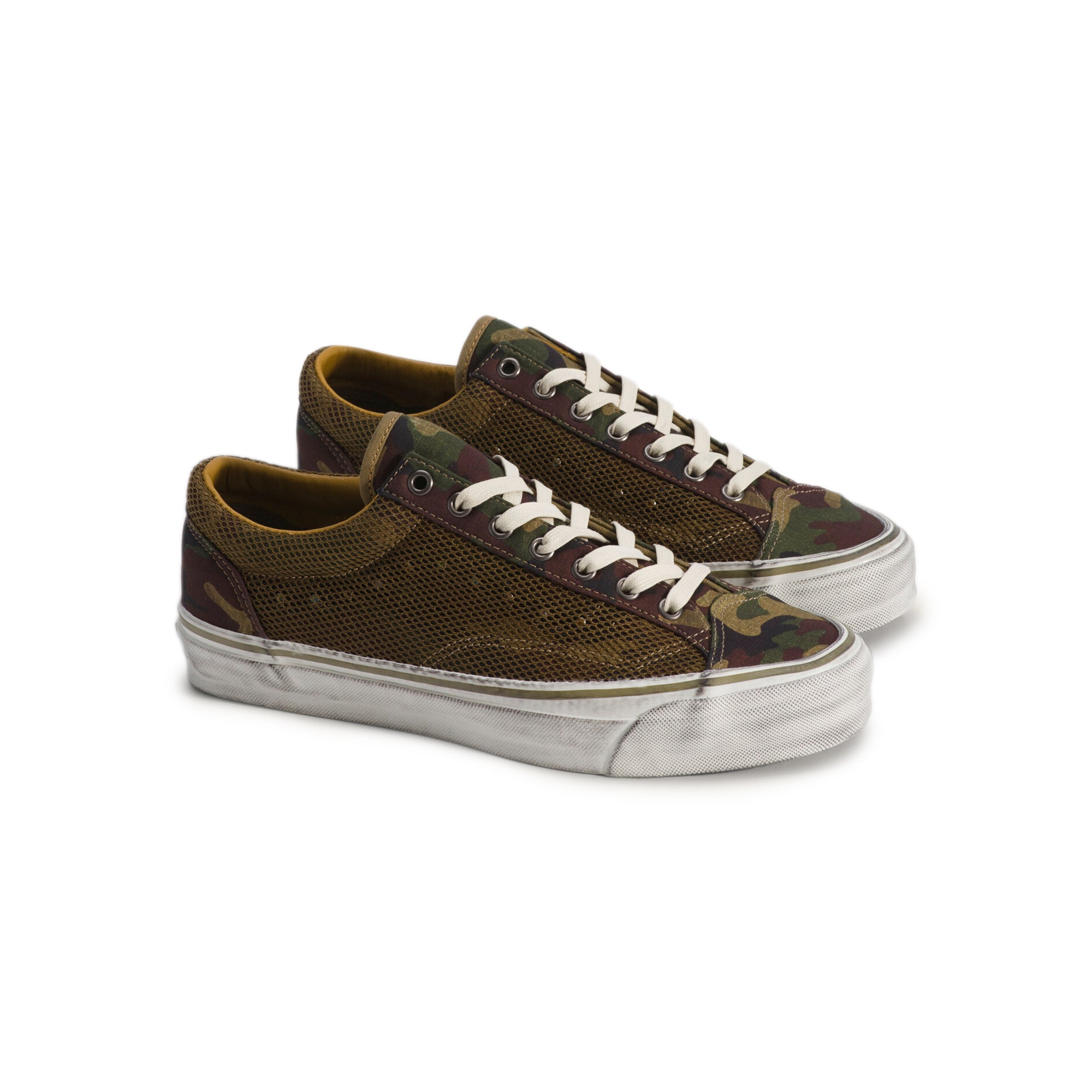 Woodland Camo Sneakers on a white background
