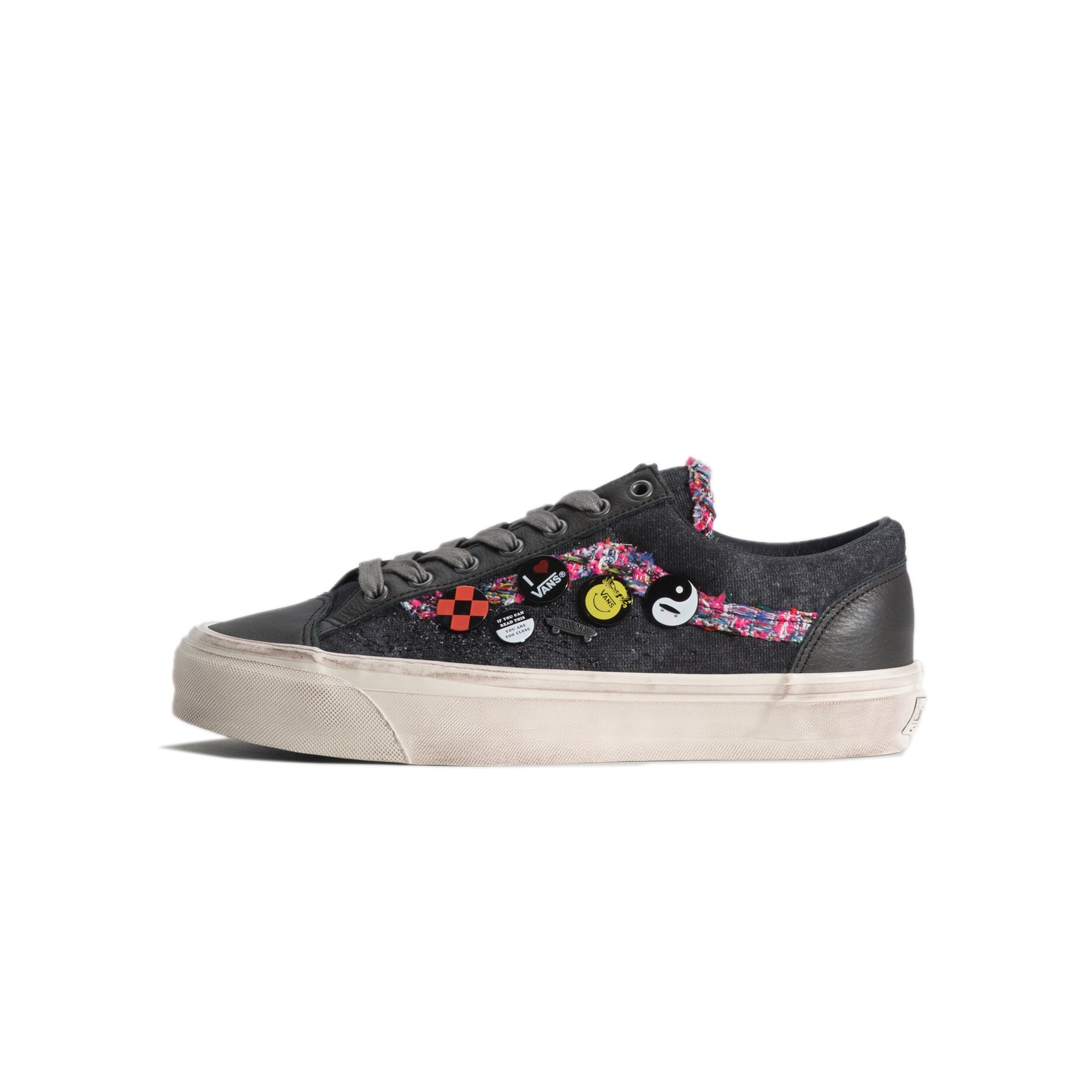 Souvenir Faded Black Sneakers on a white background
